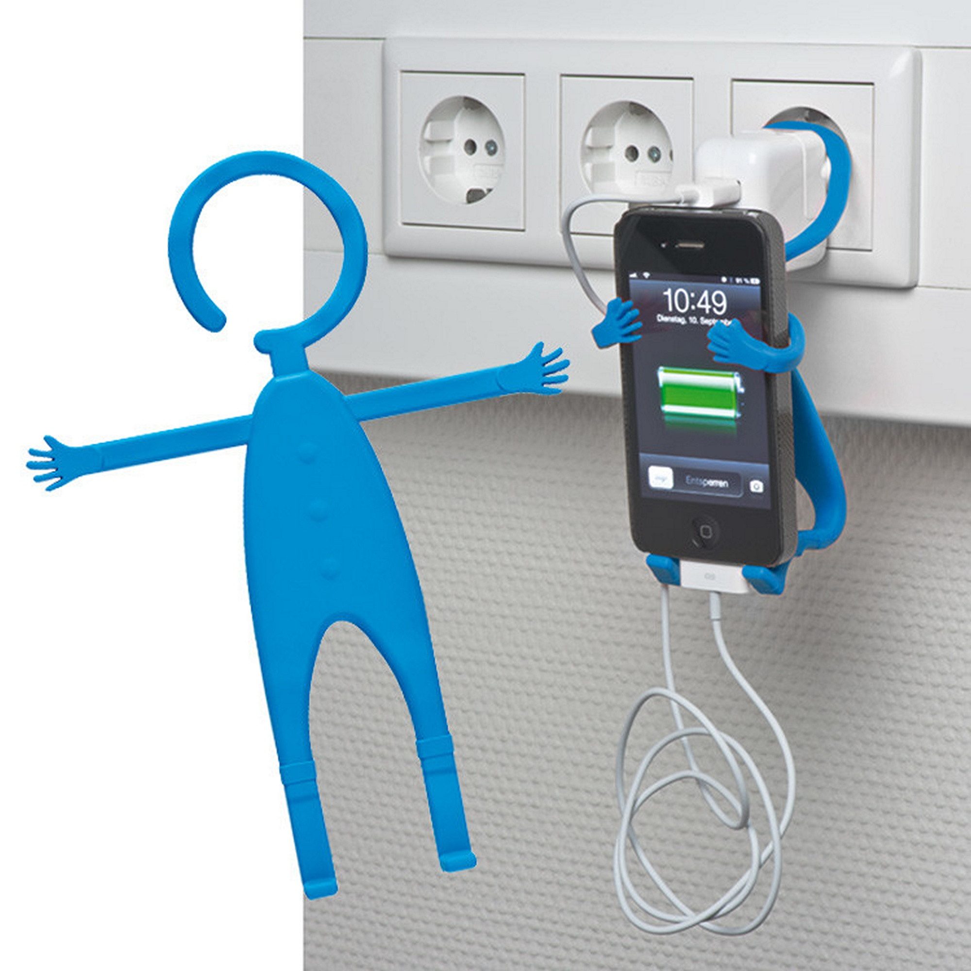 Handy-Halterung Handyhalter "Fleximännchen" / Farbe: blau