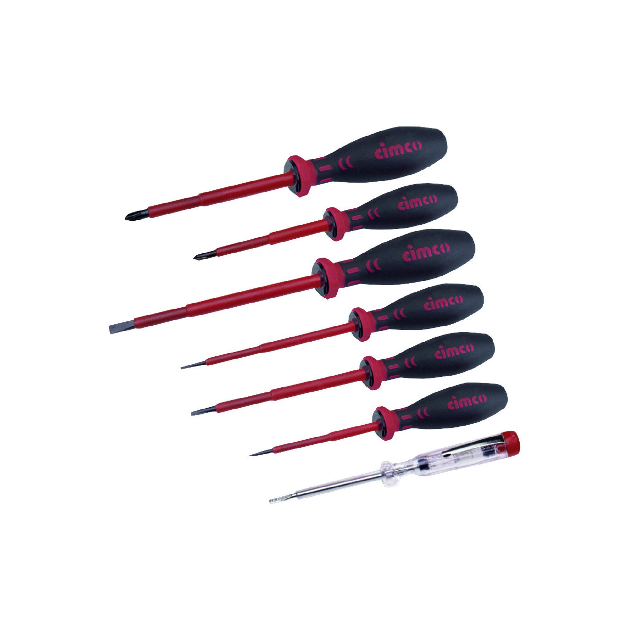 Cimco Schraubendreher Cimco 2K-VDE-Schraubendreh.Set f.Kreuz/Schlitzschr. 117800