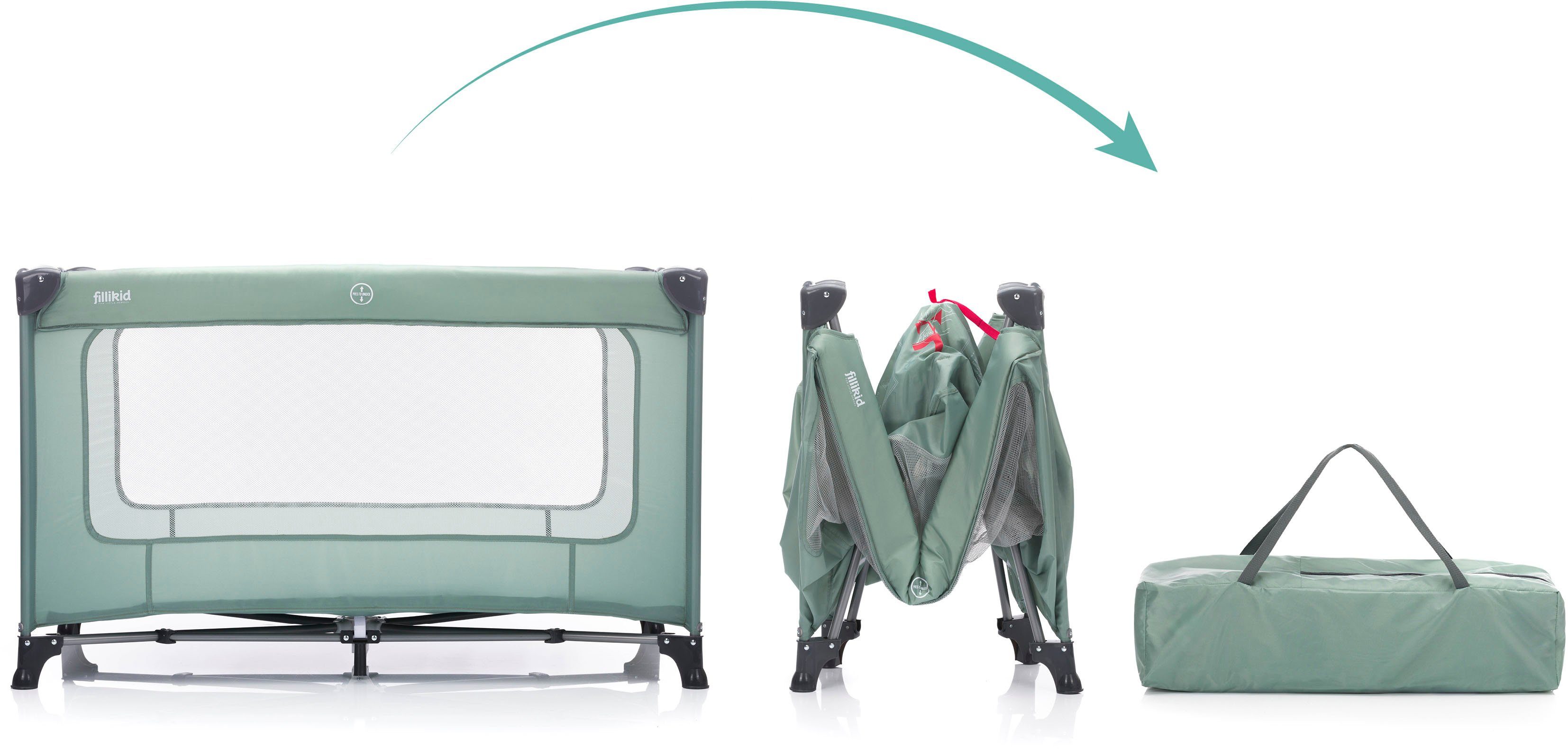 Fillikid Baby-Reisebett Nizza, inkl. Transporttasche