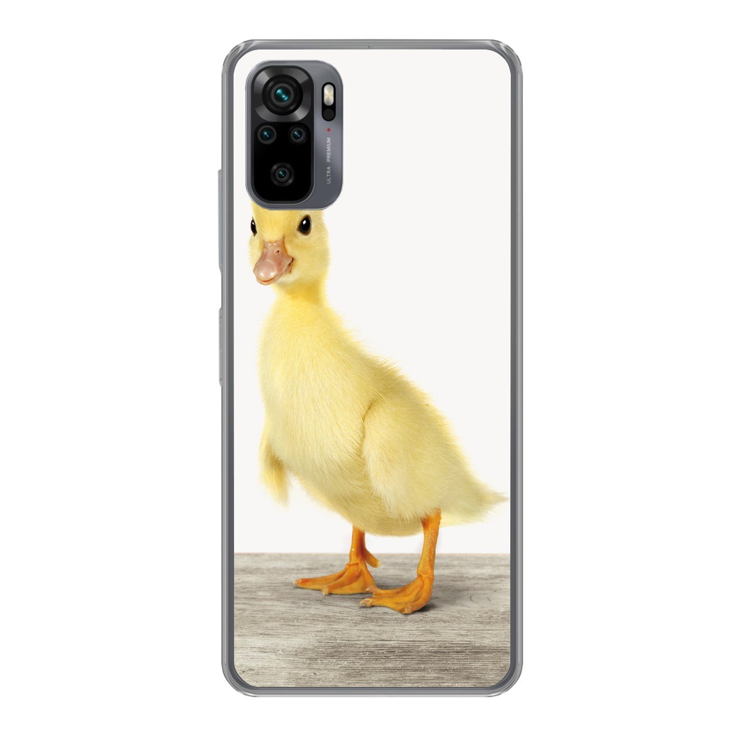 MuchoWow Handyhülle für Xiaomi Redmi Note 10 Pro Ente - Küken - Tiere - Süß - Mädchen - Ju, Phone Case, Silikon, Schutzhülle Dünn