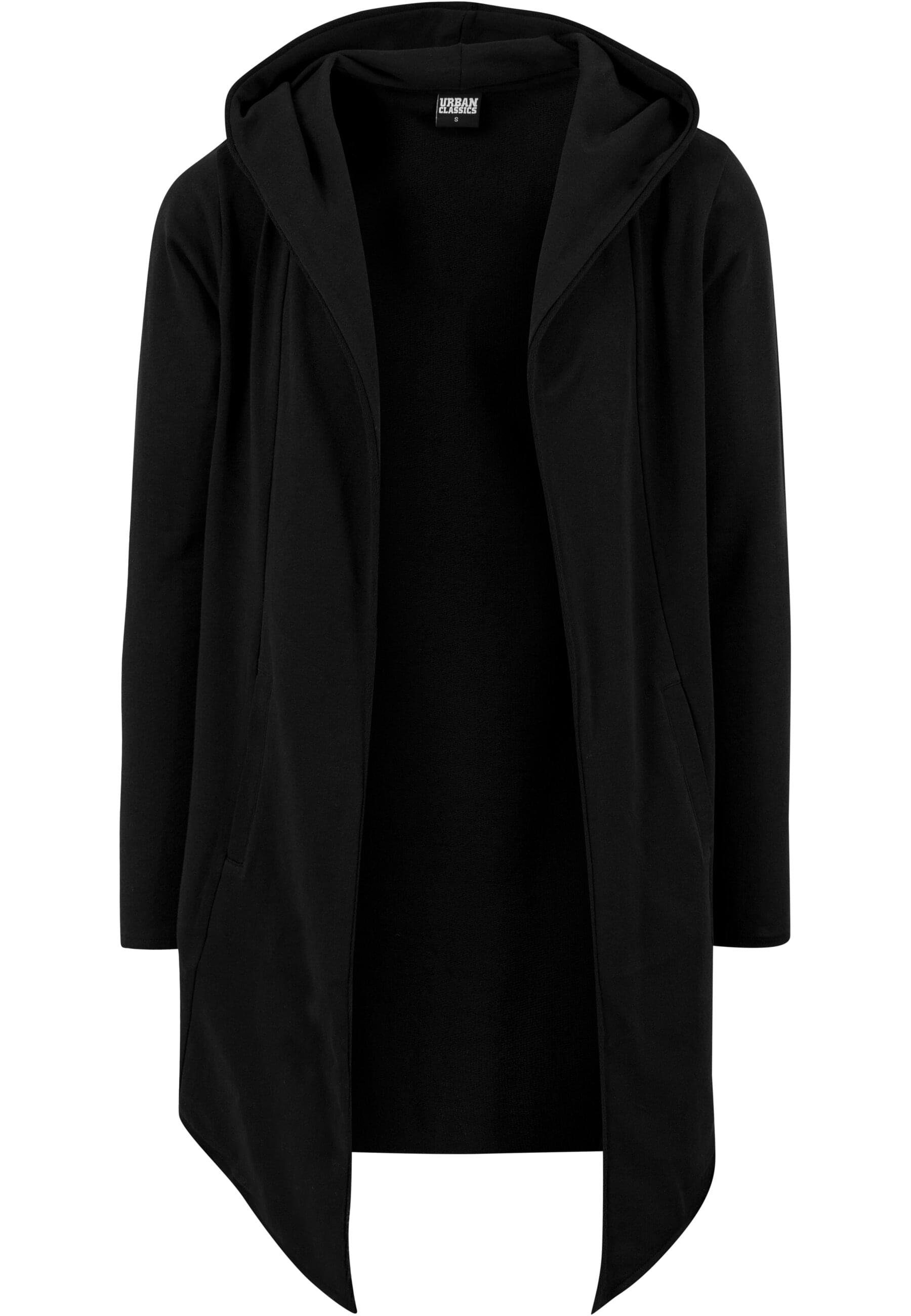URBAN CLASSICS Strickfleecejacke Herren Long Hooded Open Edge Cardigan (1-St)