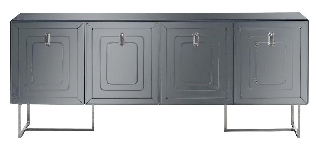 Xlmoebel Sideboard Graue Designer-Kommode aus hochwertigem Holz mit vier Türen (Anrichte, 1 St., Anrichte), Hergestellt in Europa