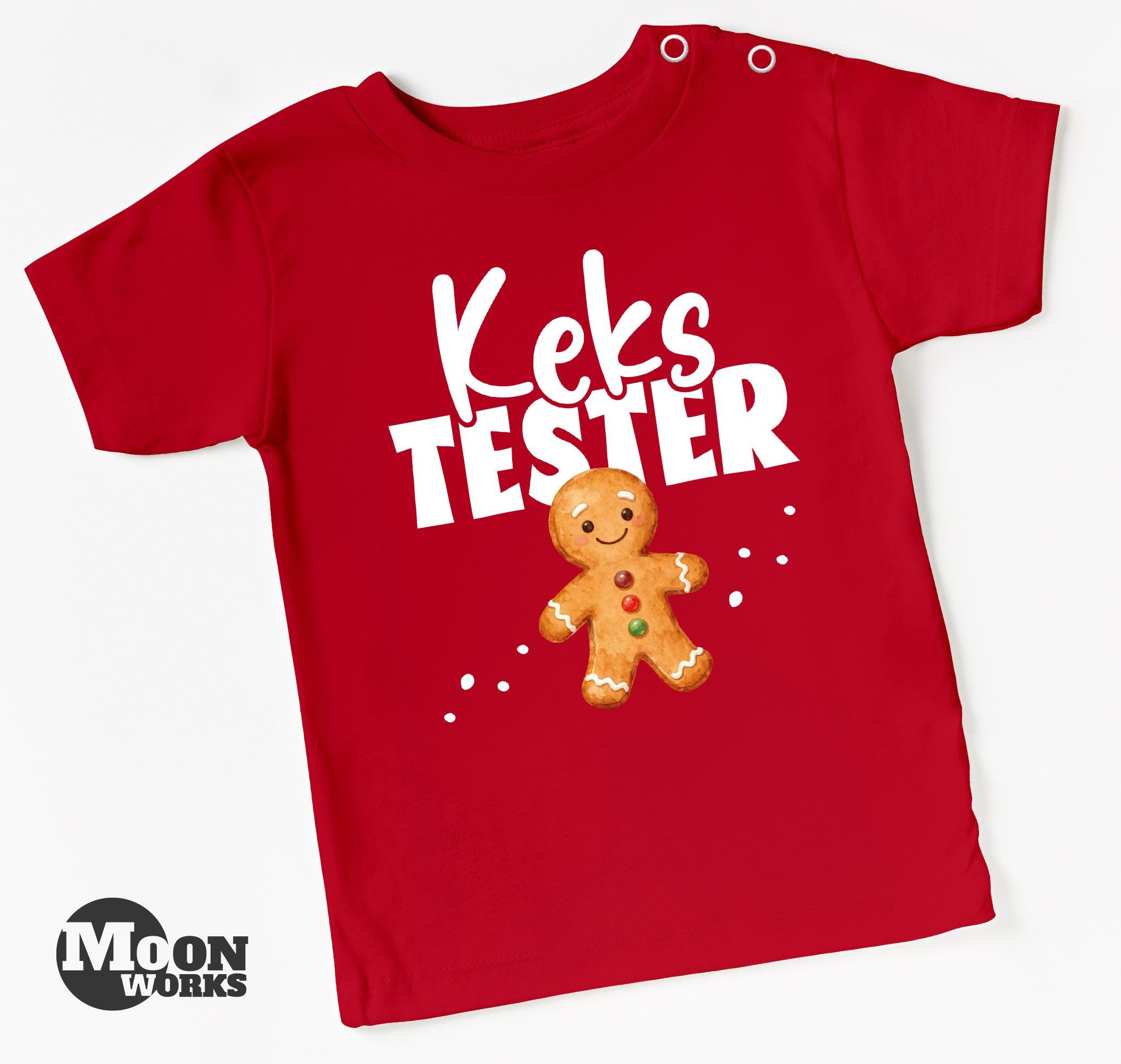 MoonWorks Print-Shirt Baby T-Shirt kurzarm Weihnachten Lebkuchenmann Gingerbread Design