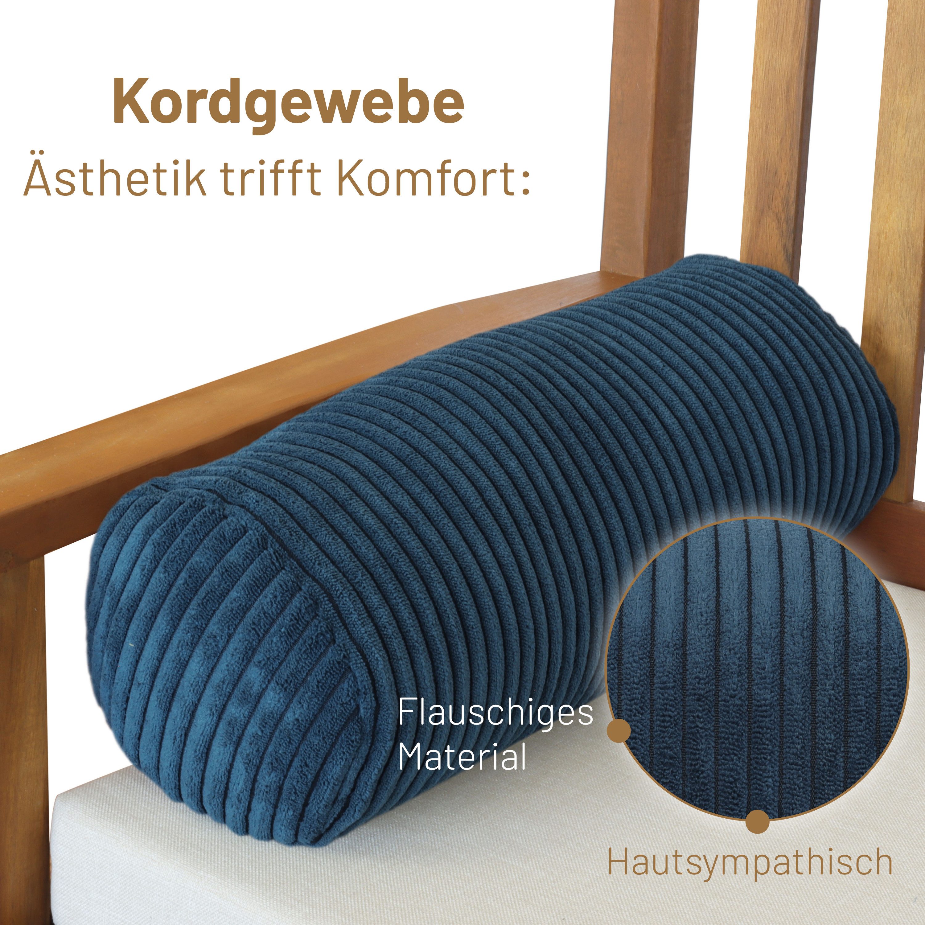 Herlag Nackenrolle Kissenrolle ELLA, 65x20cm oder 40x15cm, 4 Farben, Wohnzi günstig online kaufen