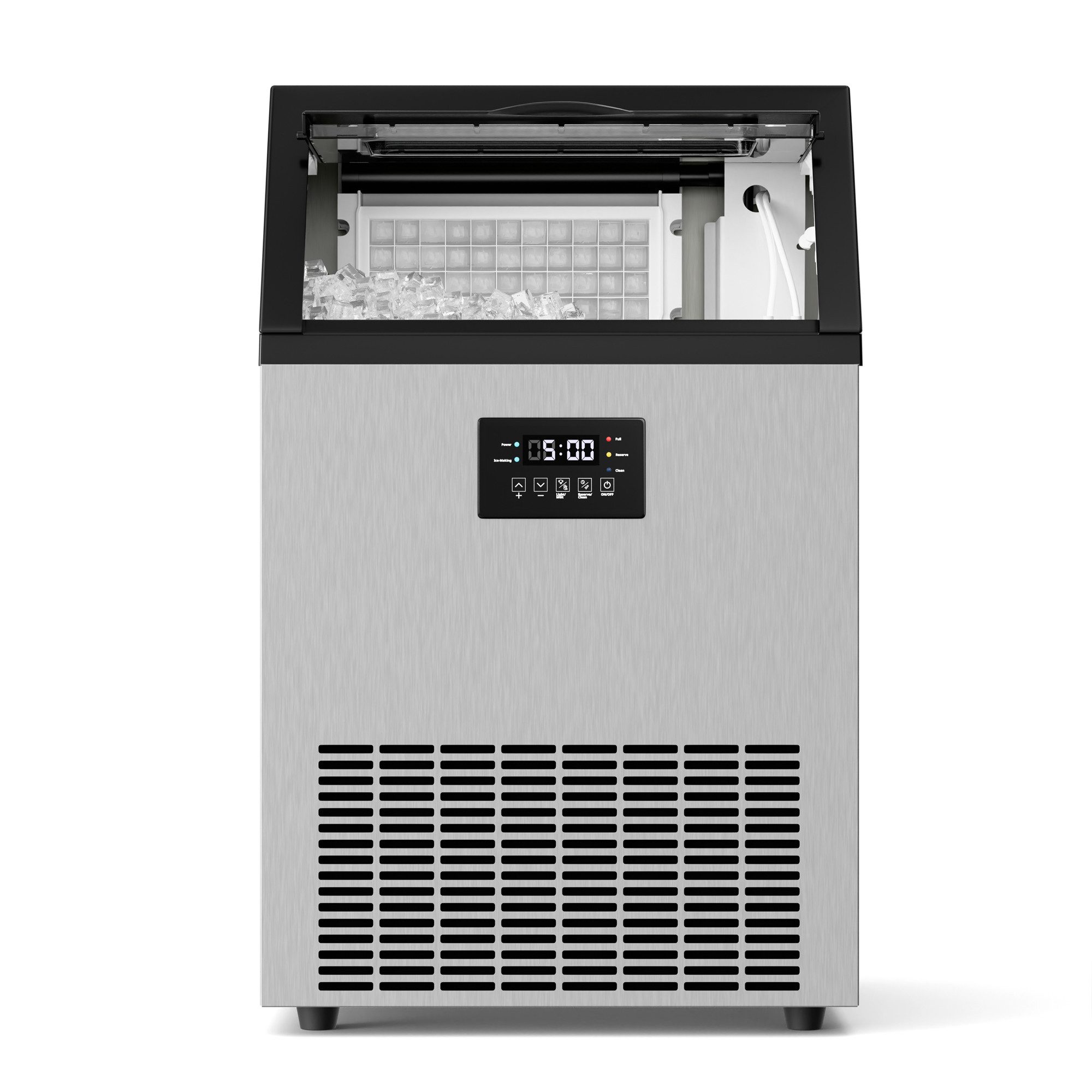 Klarstein Eiswürfelmaschine Glacial, Eiswürfelbereiter Industriel Eismachinen Ice maker 55kg LED Touch