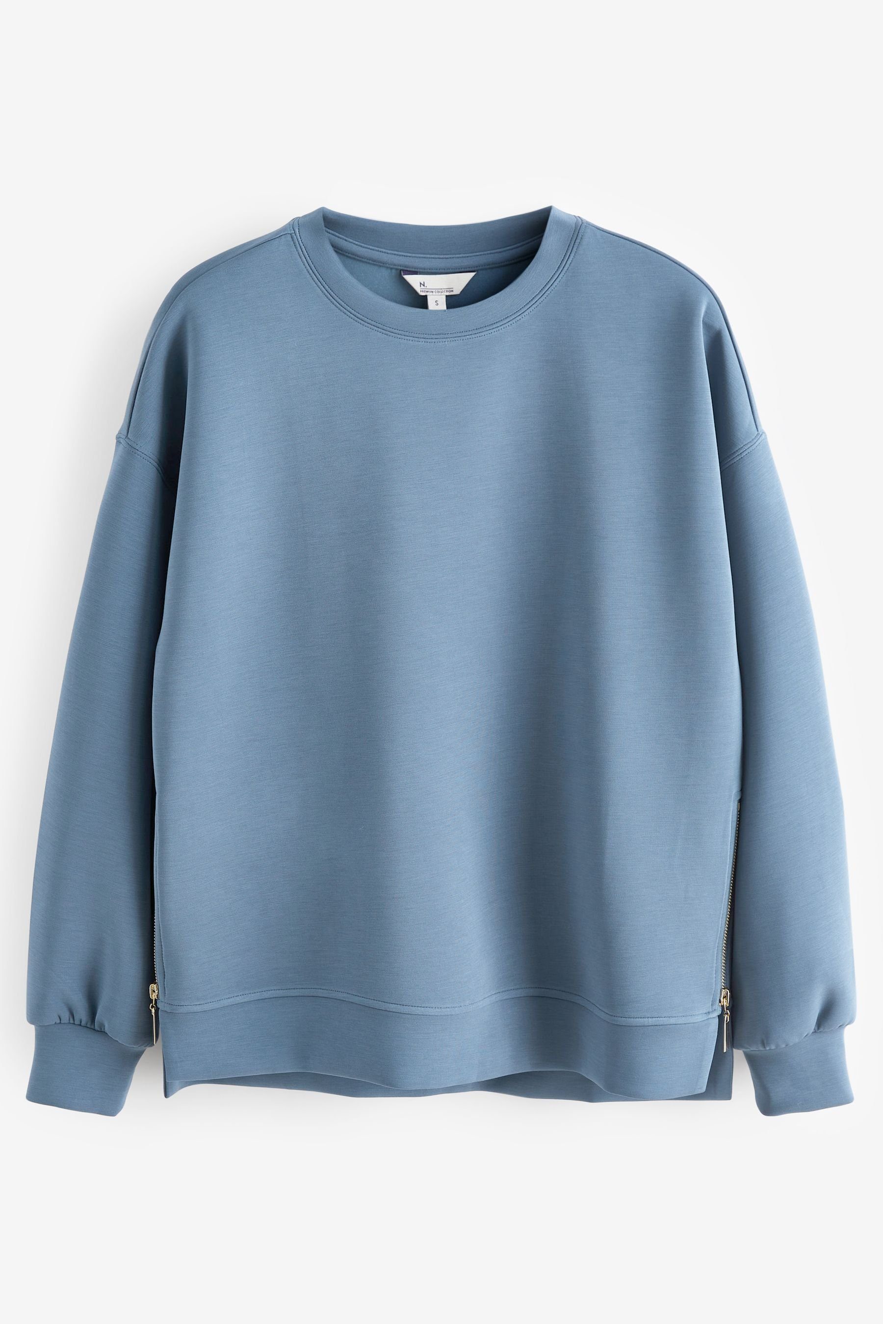 Next Sweatshirt Premium-Rundhalspullover (1-tlg) Blue