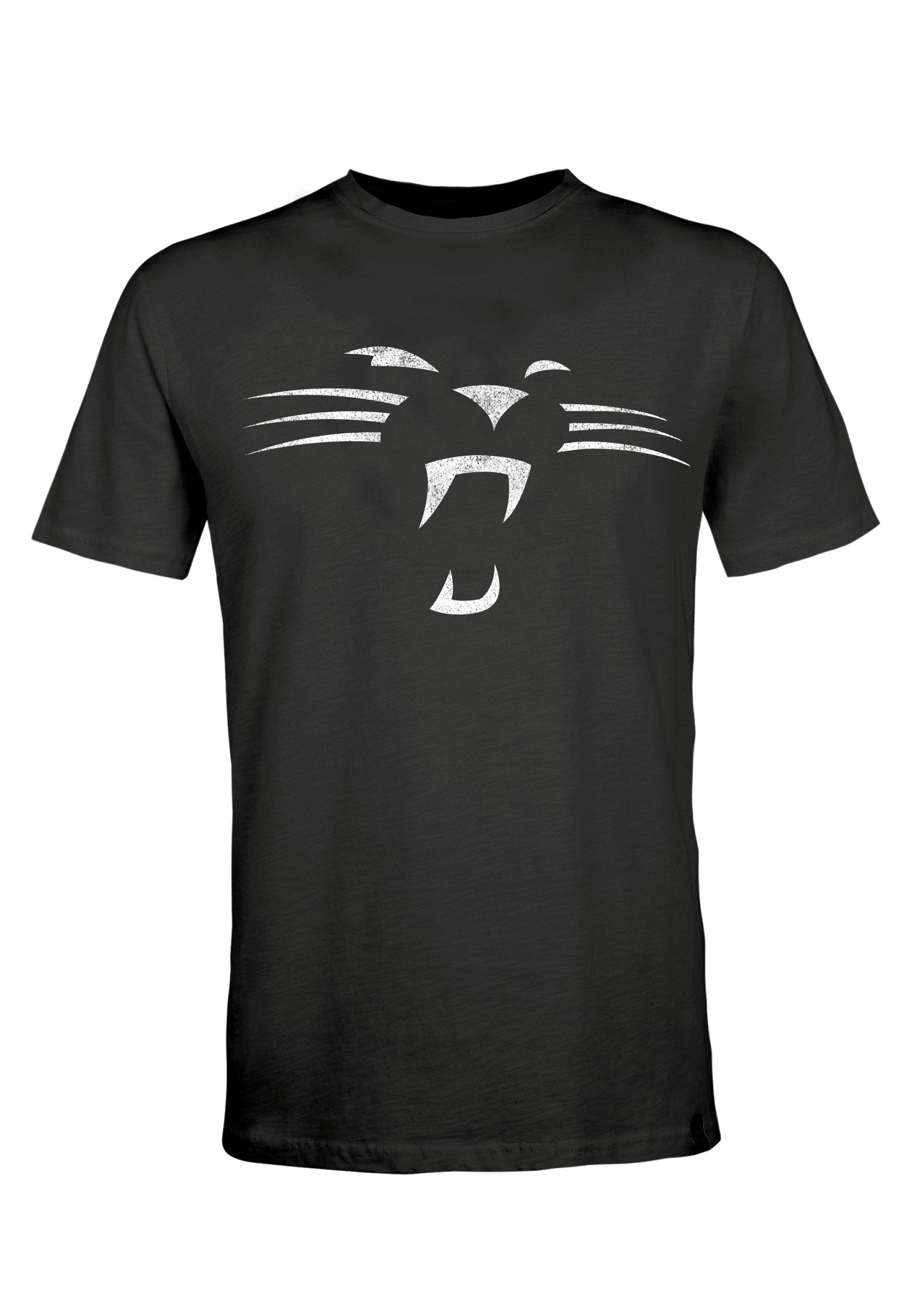 Recovered zertifizierte Core Bio-Baumwolle Logo NFL T-Shirt Panthers GOTS