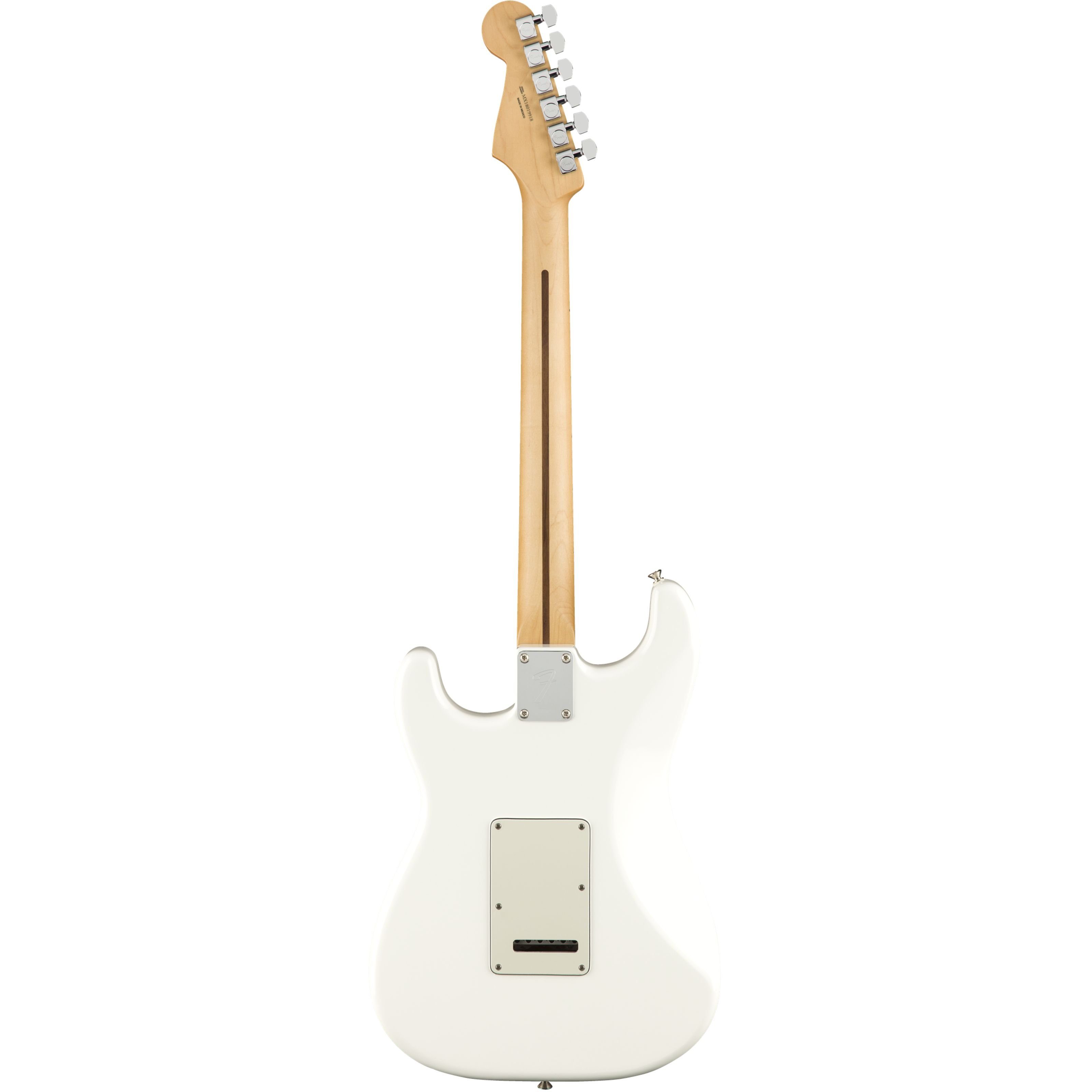 Stratocaster Player HSS White Spielzeug-Musikinstrument, Polar Fender MN E-Gitarre -