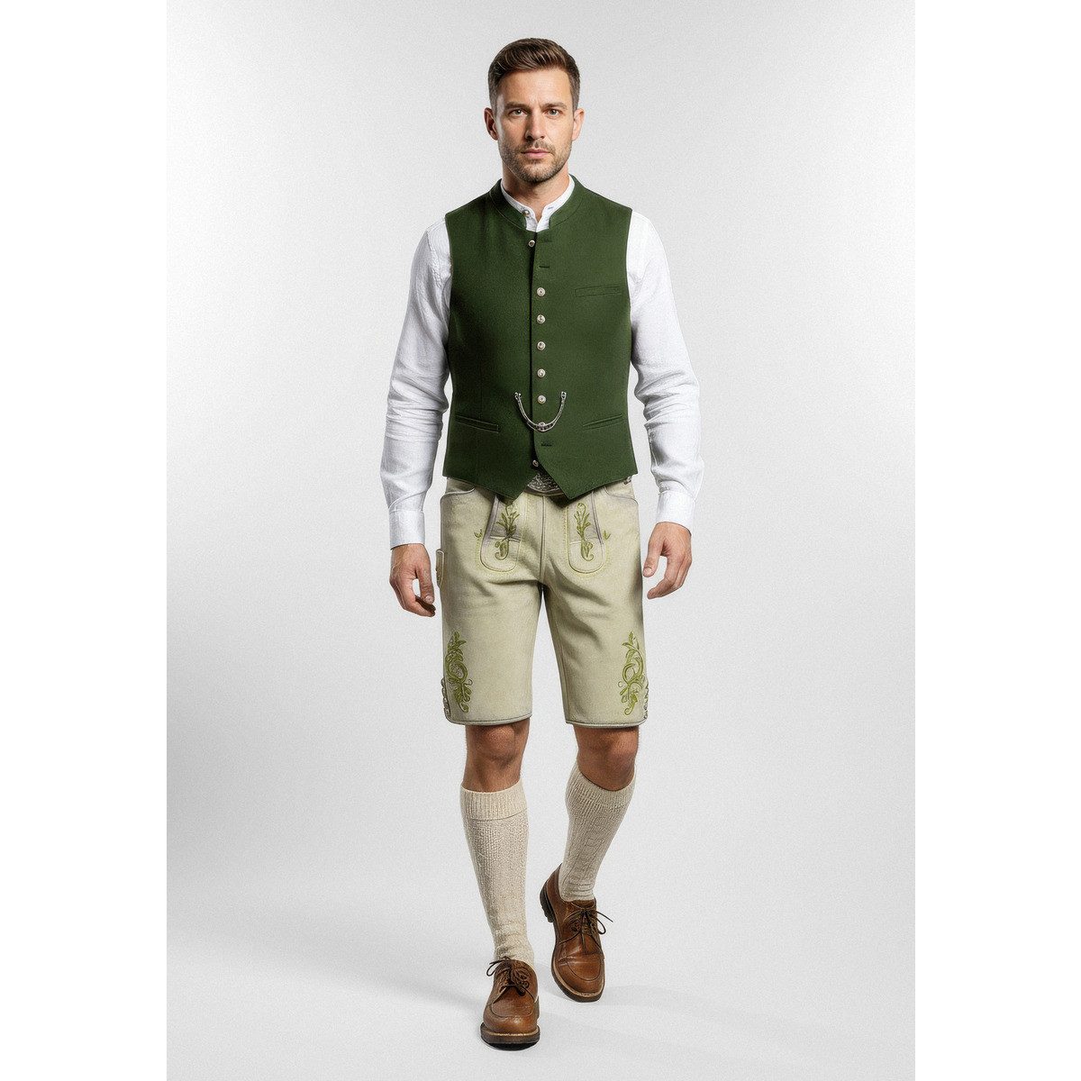 Krüger Trachtenlederhose Maurus Herren (1-tlg) Trachtenlederhose, Trachtenhose, Bayerische Lederhose, Oktoberfest