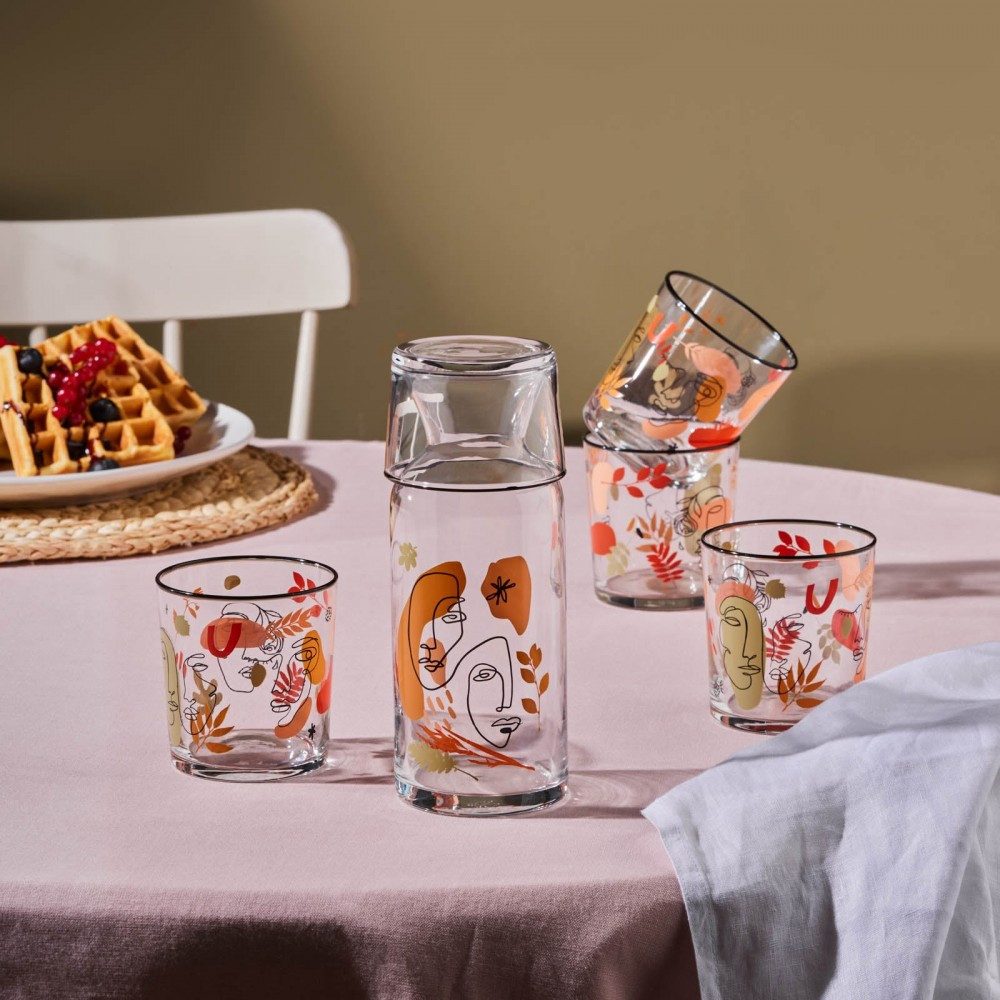 Karaca Glas Karaca Face 5-Piece Tumbler Glas Set Gläser Sets