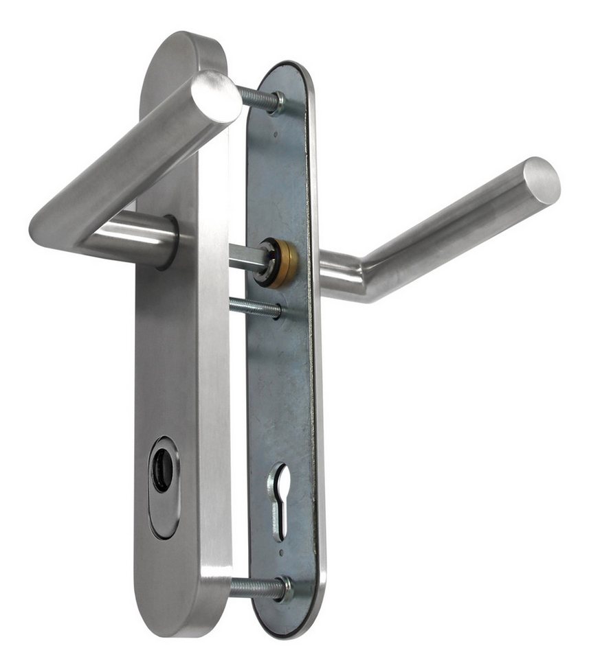 Thumbnail - Türbeschlag Haustür Schutzbeschlag 1587 L-Form HS-92 mm ES1 Dr/Dr, Stahleinlage im Innen- und Außenschild