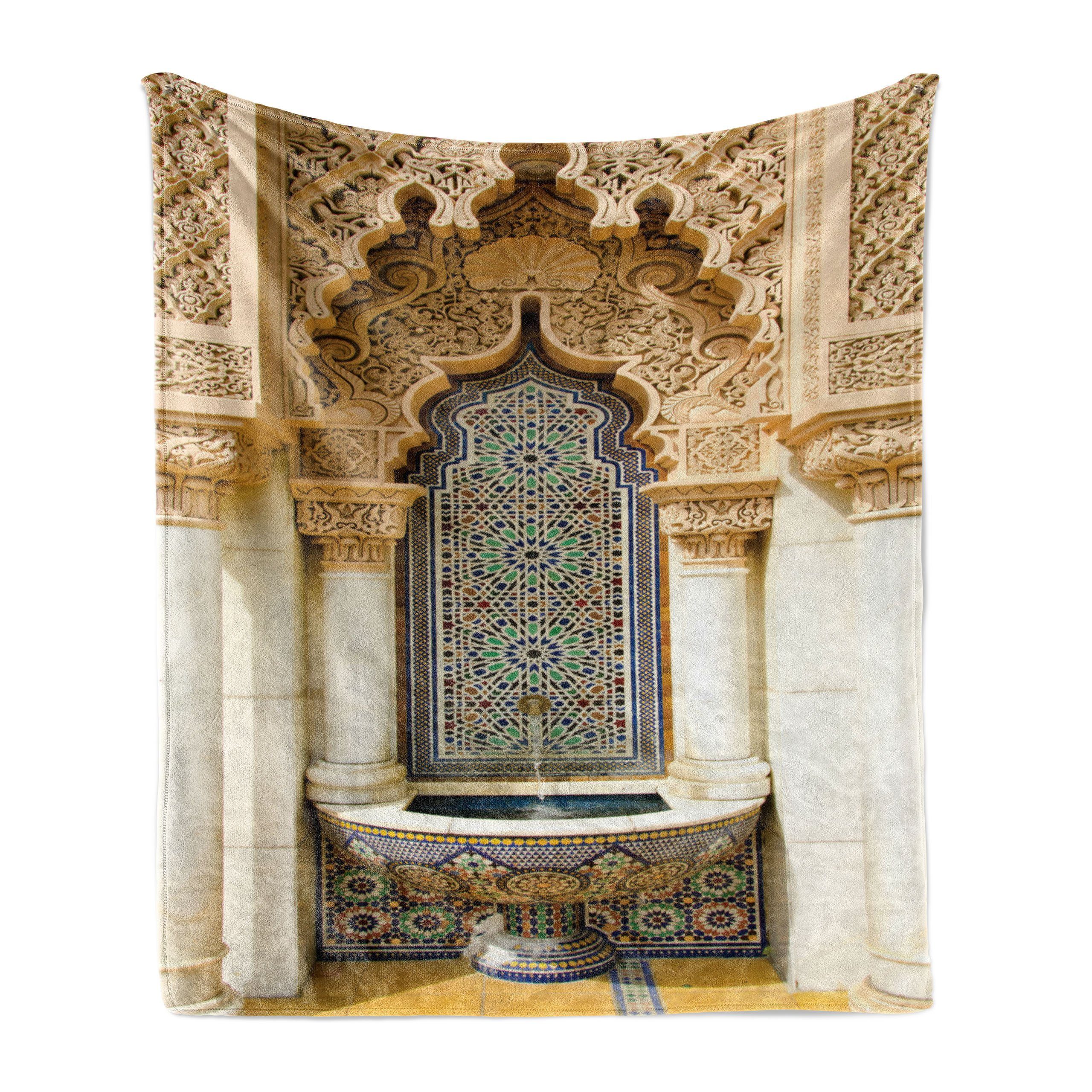 Wohndecke Gemütlicher Plüsch für den Innen- und Außenbereich, Abakuhaus, marokkanisch Vintage Eastern Art