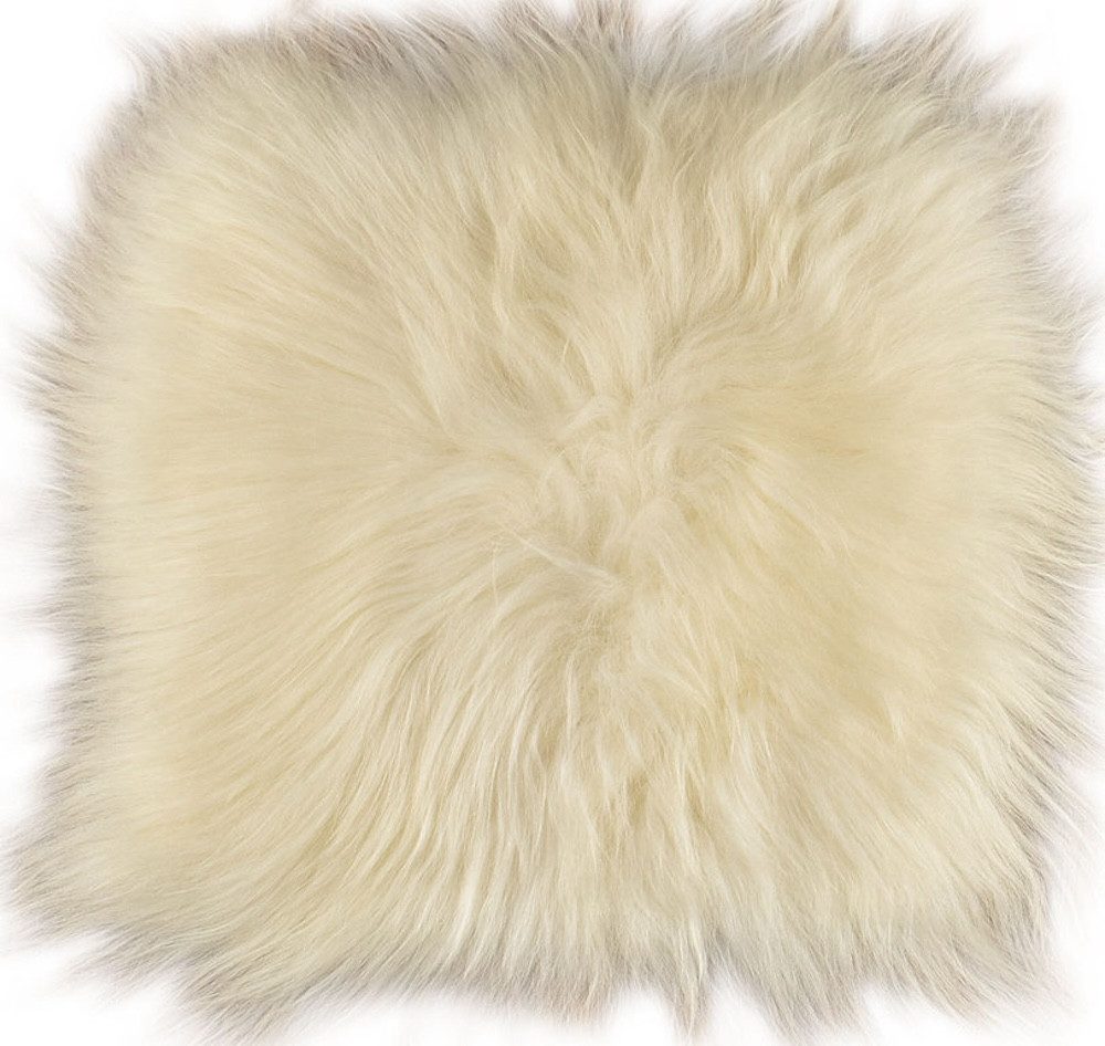Stuhlkissen Lammfell Sitzauflage Stuhlkissen Natur 37 x 37 cm Echtes Schaffell