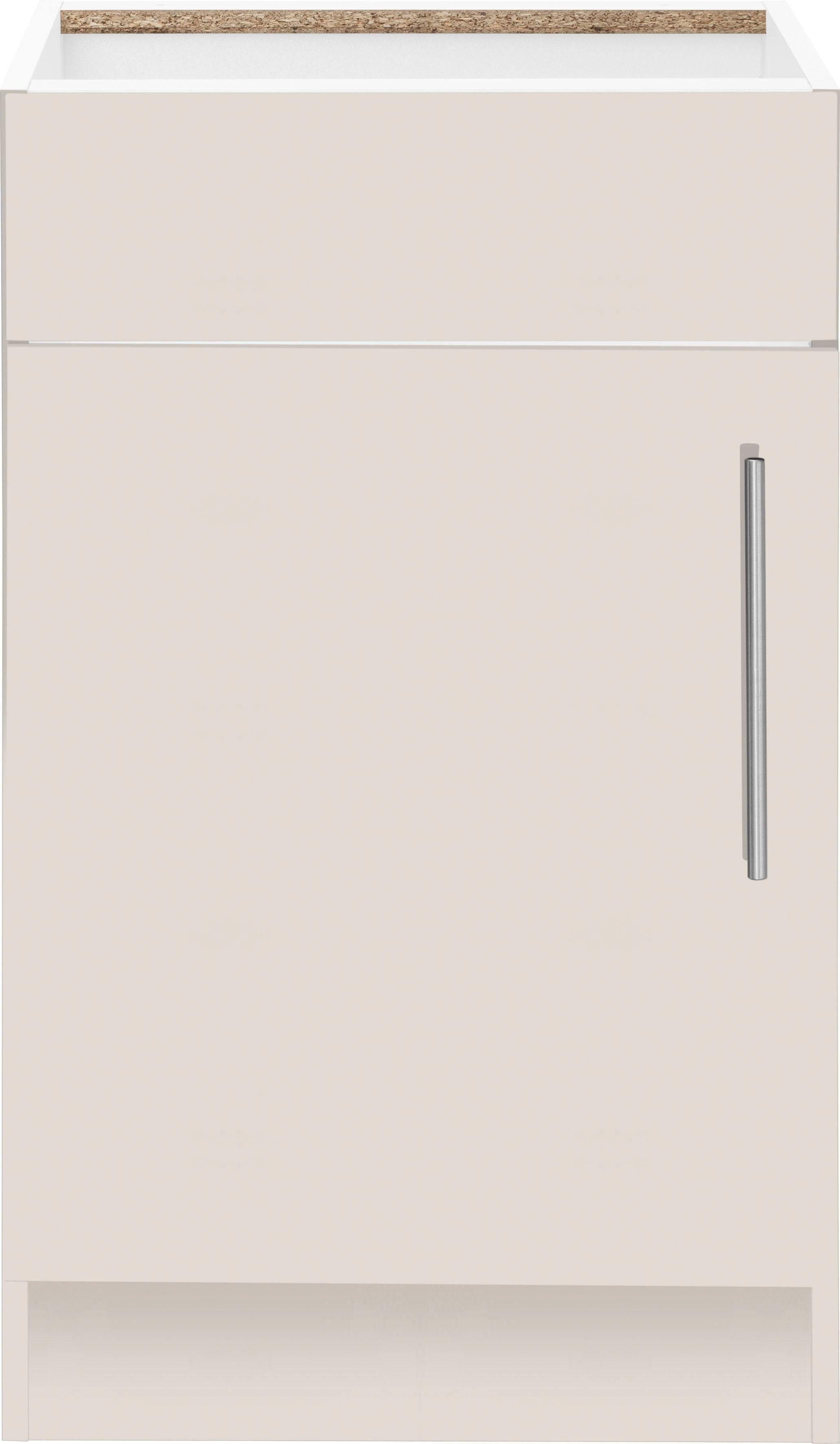 wiho Küchen Spülenschrank Cali 50 cm breit, ohne Arbeitsplatte Front und Korpus: Cashmere | Cashmere