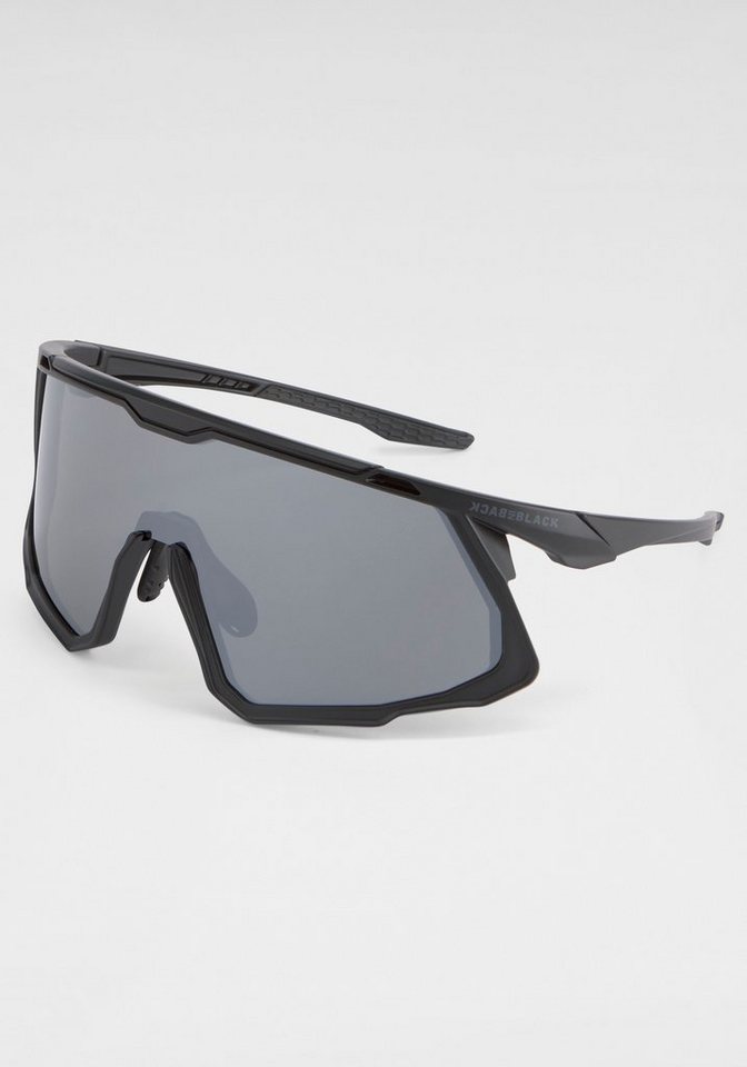 BACK IN BLACK Eyewear Sonnenbrille gebogene Form