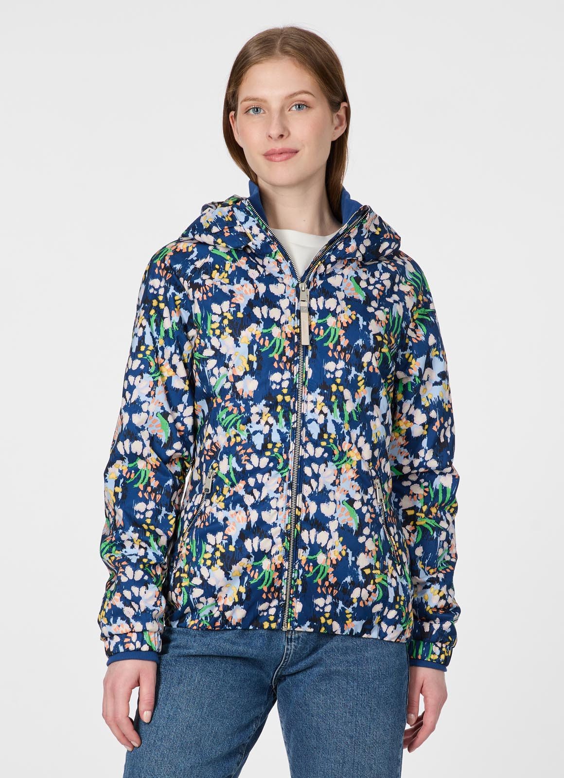 Ragwear Outdoorjacke DIZZIE PRINT mit hochschließendem Kragen, normale Passform, pflegeleicht