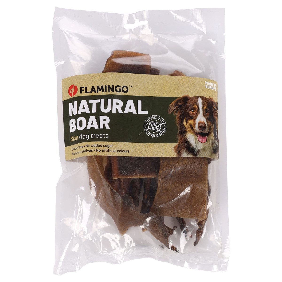 Flamingo Hundesnack Nature Wildschweinhaut 200 g, für: Hund
