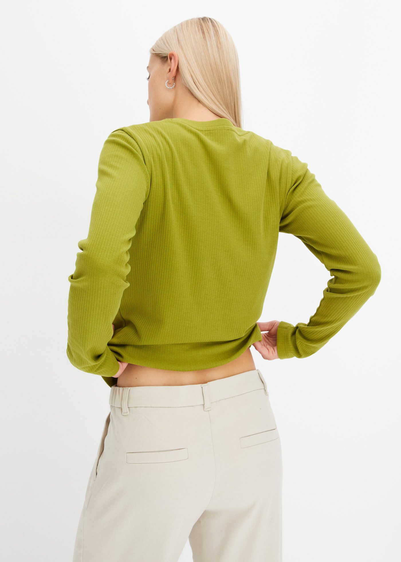 bonprix Langarmshirt aus reiner Baumwolle günstig online kaufen