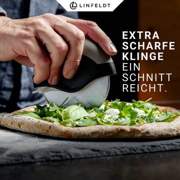 LINFELDT Pizzaschneider Ergonomisch, Edelstahl & Sicher Pizzaroller mit nur einem Schnitt