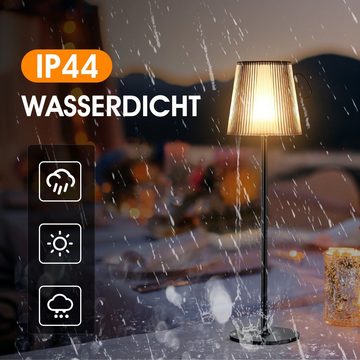 OULENBIYAR Schreibtischlampe LED Tischleuchte Abnehmbar Tischlampe Touch Dimmbar RGB-Tischlampe, LED fest integriert, Warmweiß, RGB, 5500mAh Nachttischlampe, IP44 Wasserdicht, für Hotel, Schlafzimmer, Bar