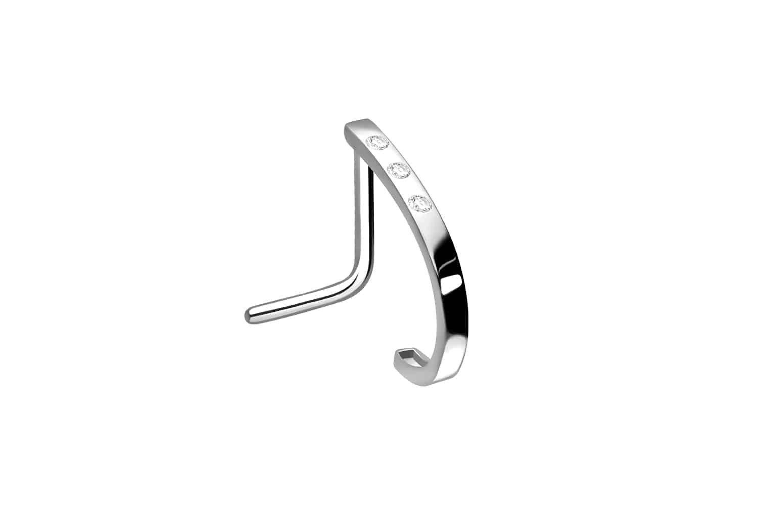 PIERCINGLINE Nasenpiercing Chirurgenstahl Nasenstecker 3 KRISTALLE (Nasenst günstig online kaufen