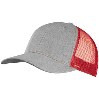 Livepac Office Baseball Cap Basecap mit Netz / Farbe: grau-rot