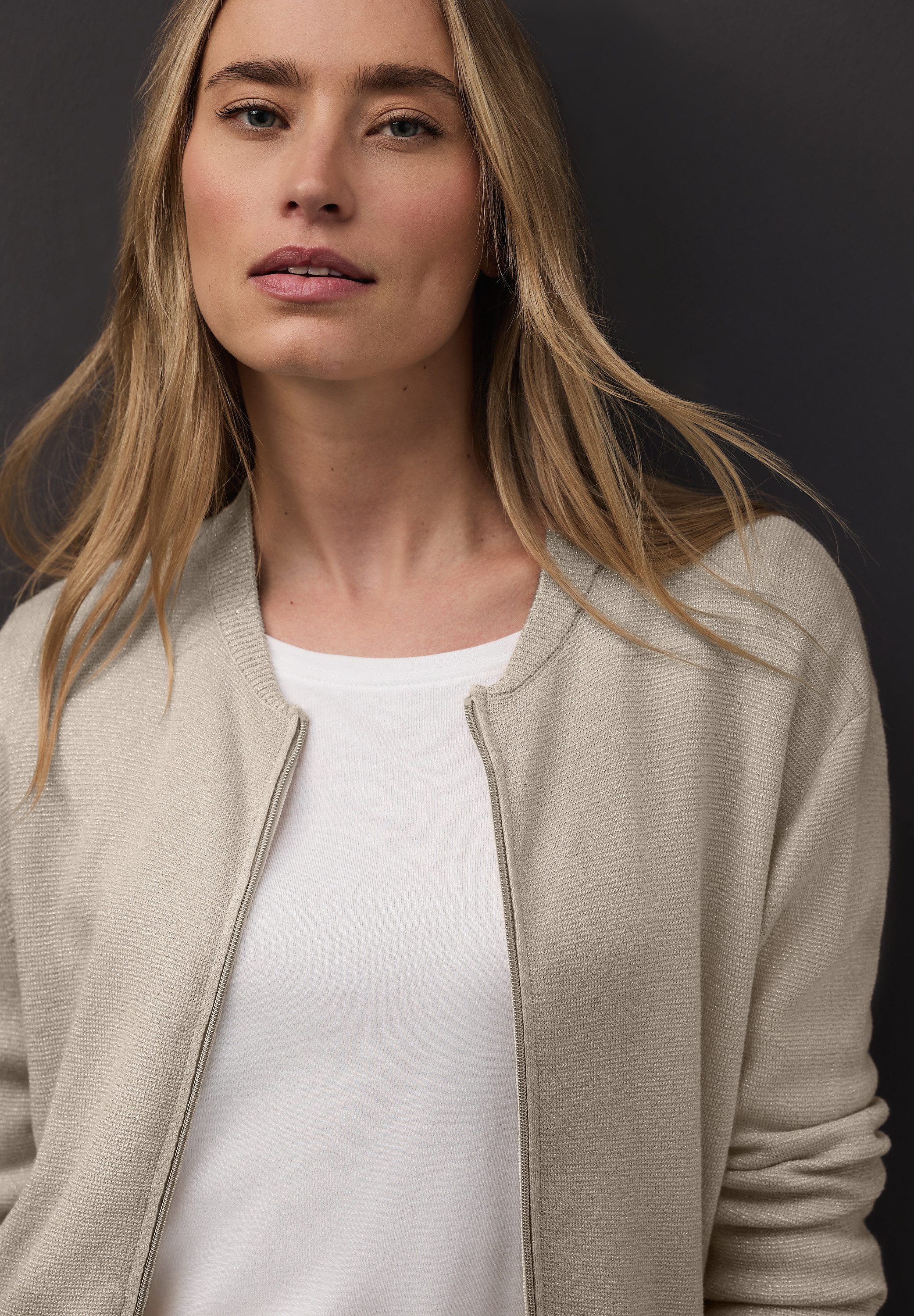 STREET ONE Cardigan mit Materialmix