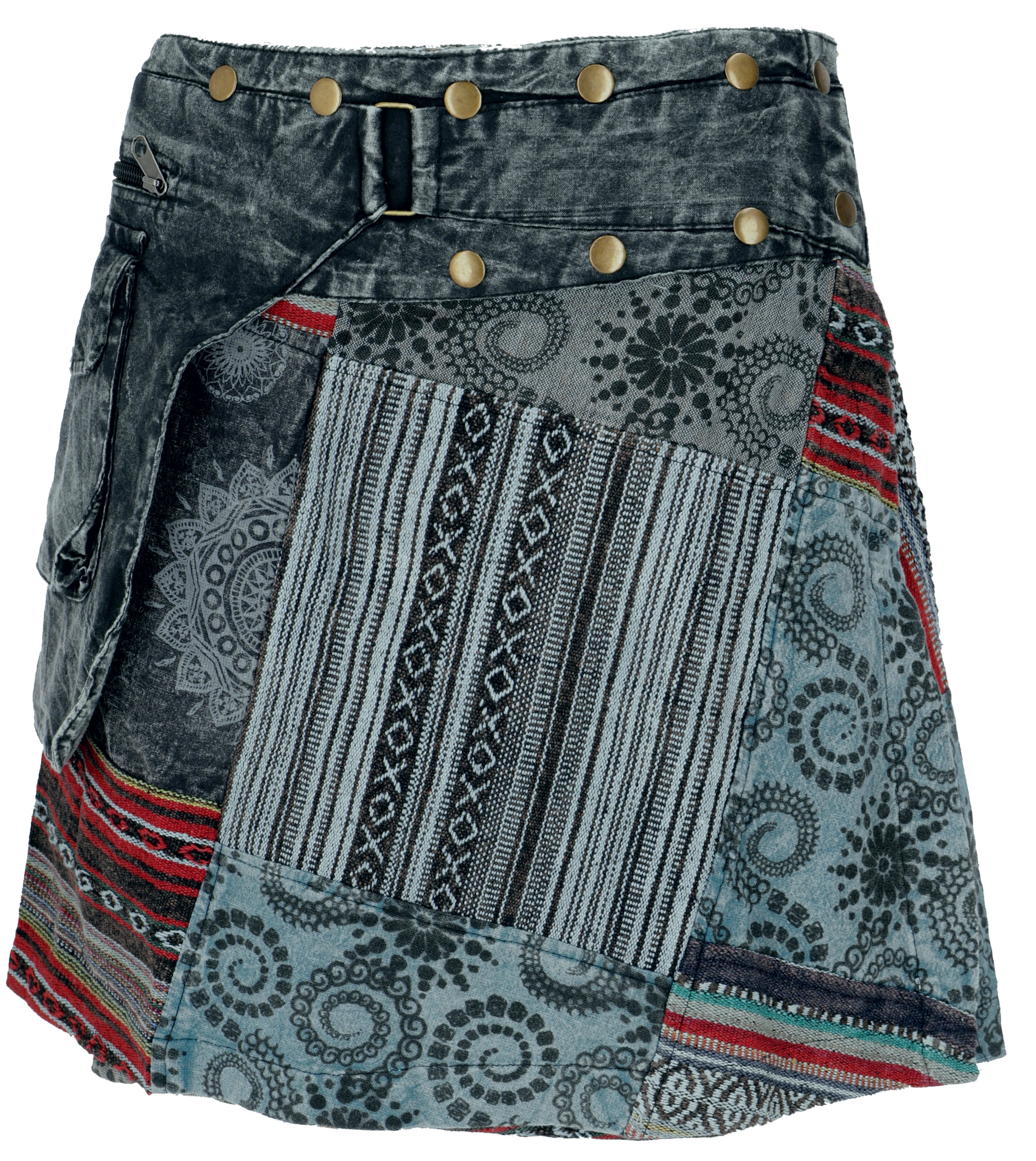 Guru-Shop Minirock Wickelrock, kurzer Rock, Cacheur, günstig online kaufen