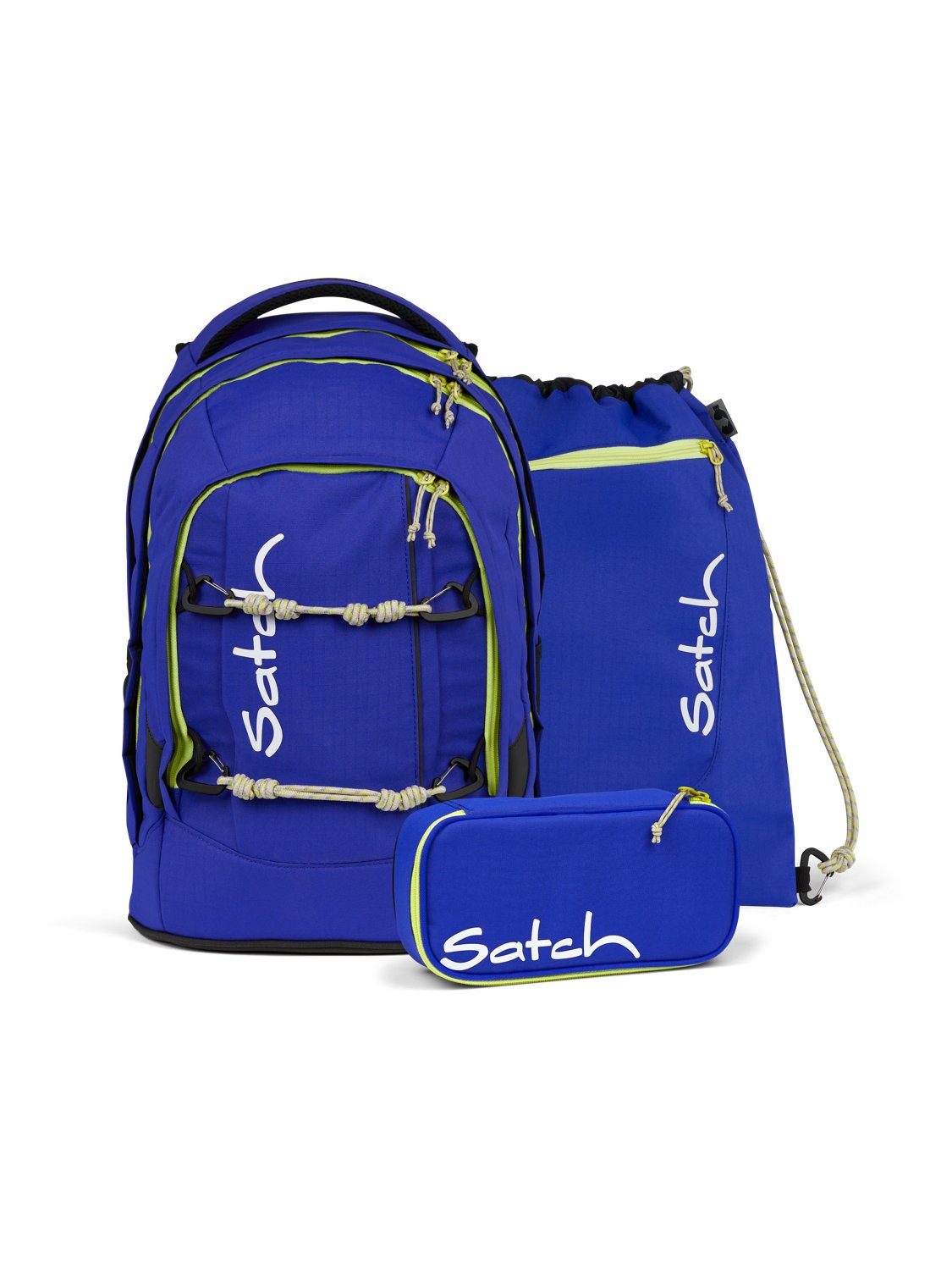 Satch Schulrucksack pack set (6-tlg), größenverstellbares Rückensystem