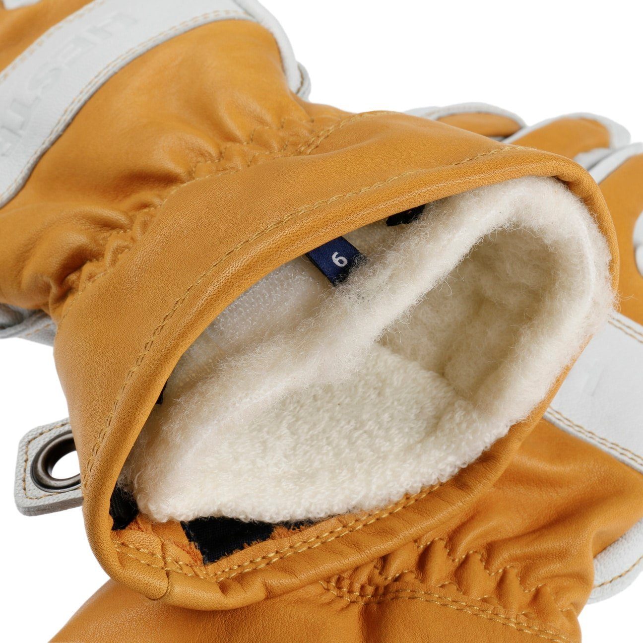 Hestra Lederhandschuhe (1-St) Fingerhandschuhe mit Futter, Made in the EU