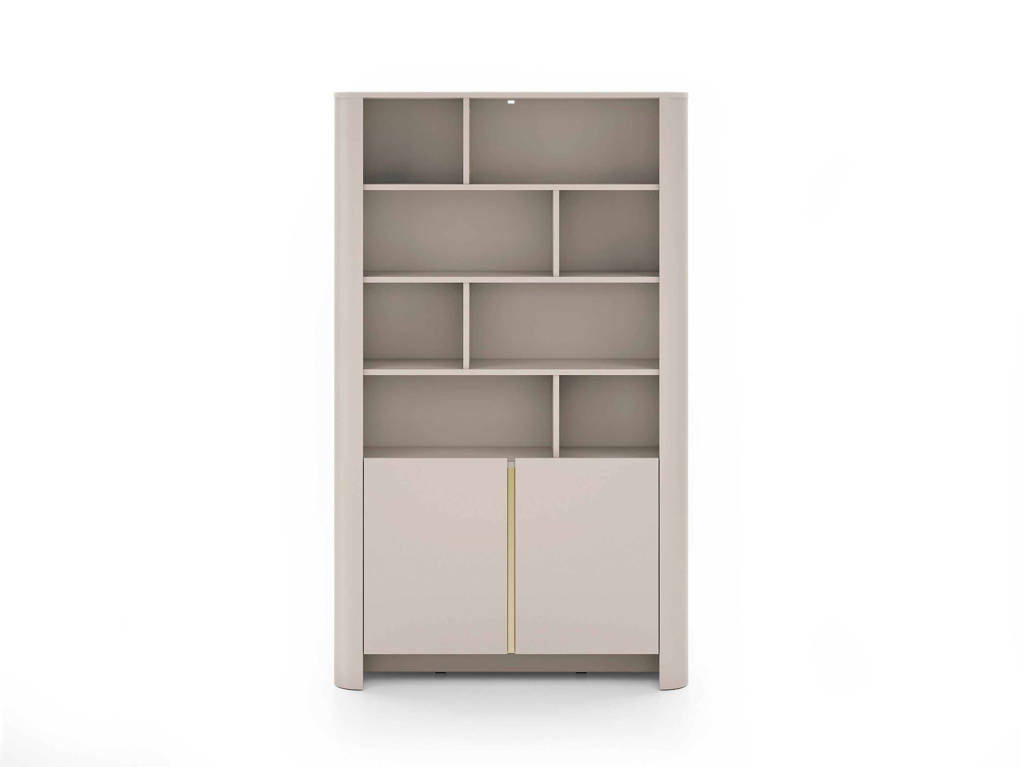 Masseno Bücherregal AVORIO 160 x 103 cm Standregal Büroregal Bücherschrank Kaschmir