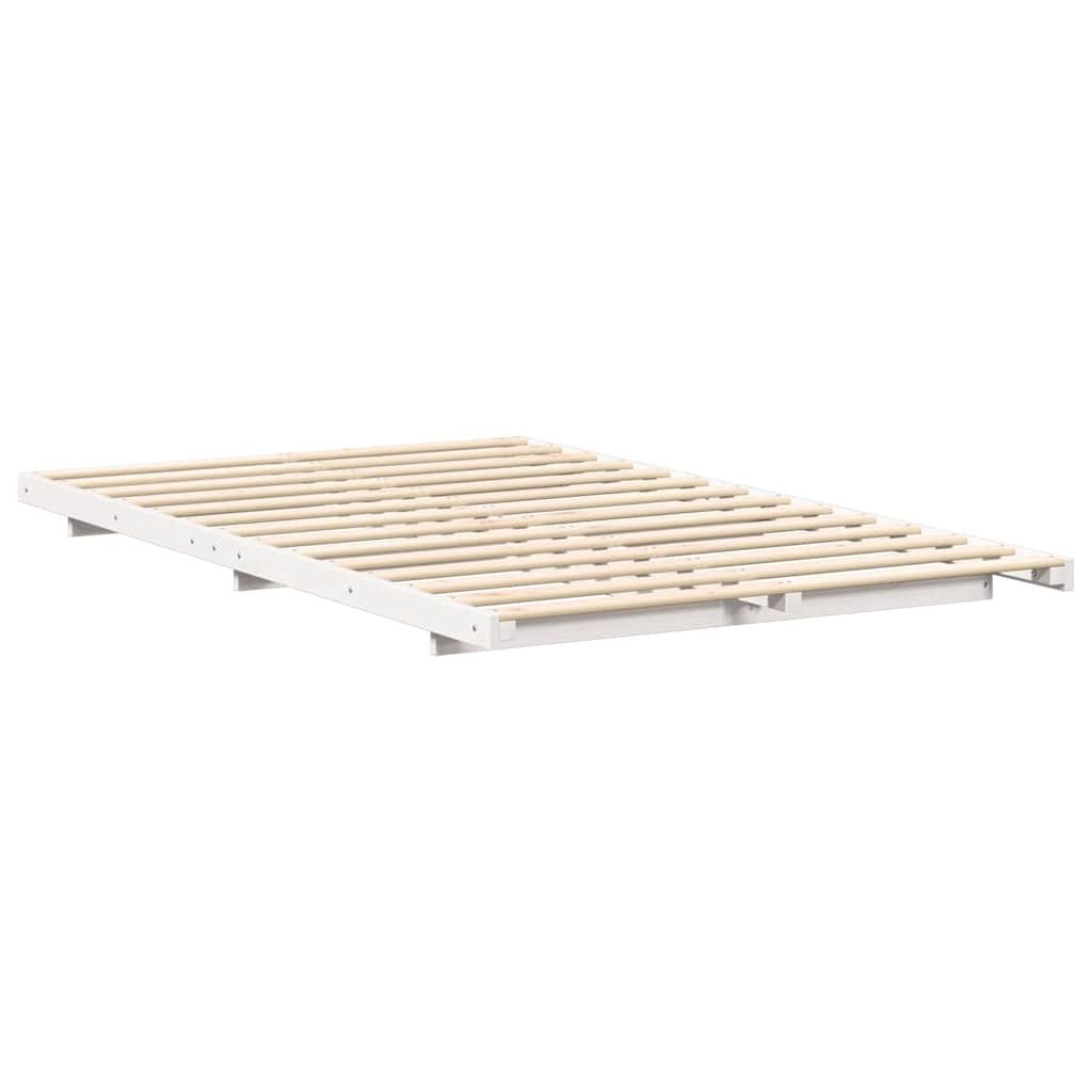 vidaXL Bett Bodenbettgestell Weiß 135 x günstig online kaufen