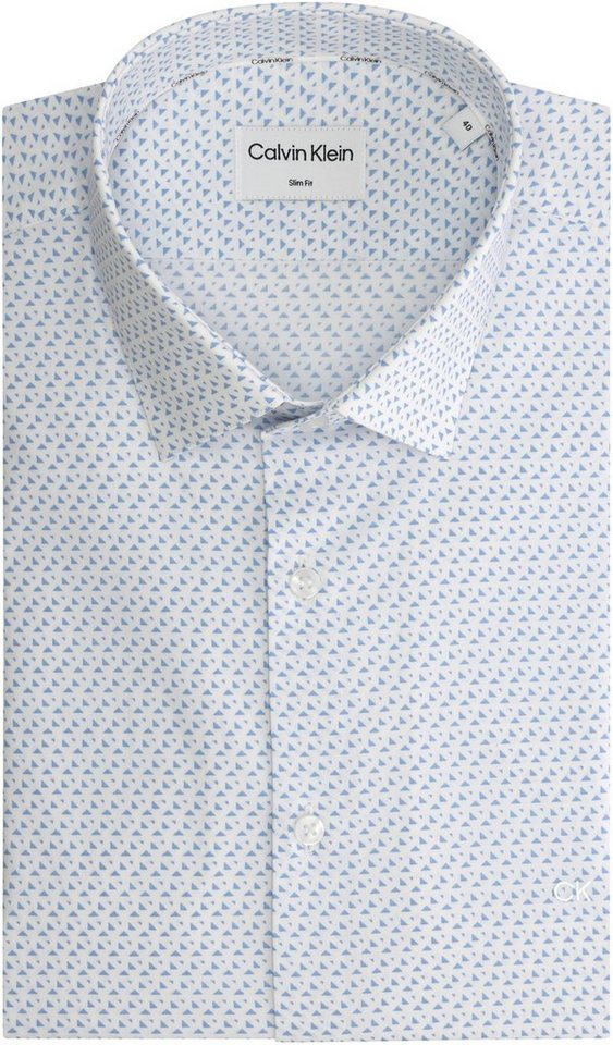 Calvin Klein Langarmhemd POPLIN PRINT SLIM SHIRT