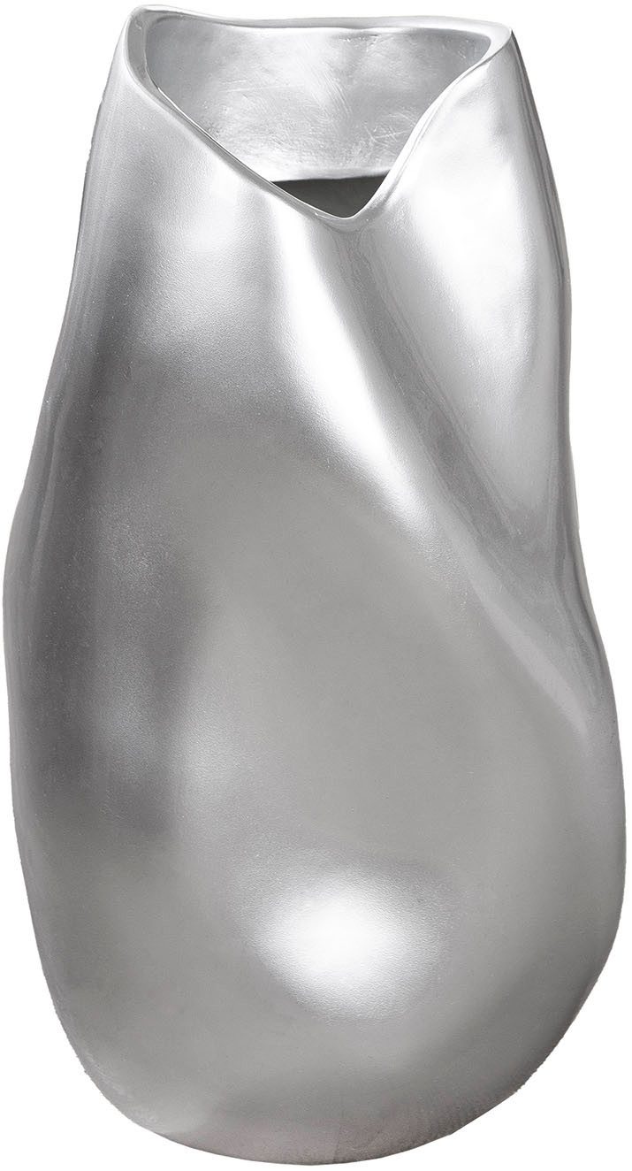 GILDE Bodenvase Bodenvase organisch Jolie silberfarben H. 50,5 cm (1 St)