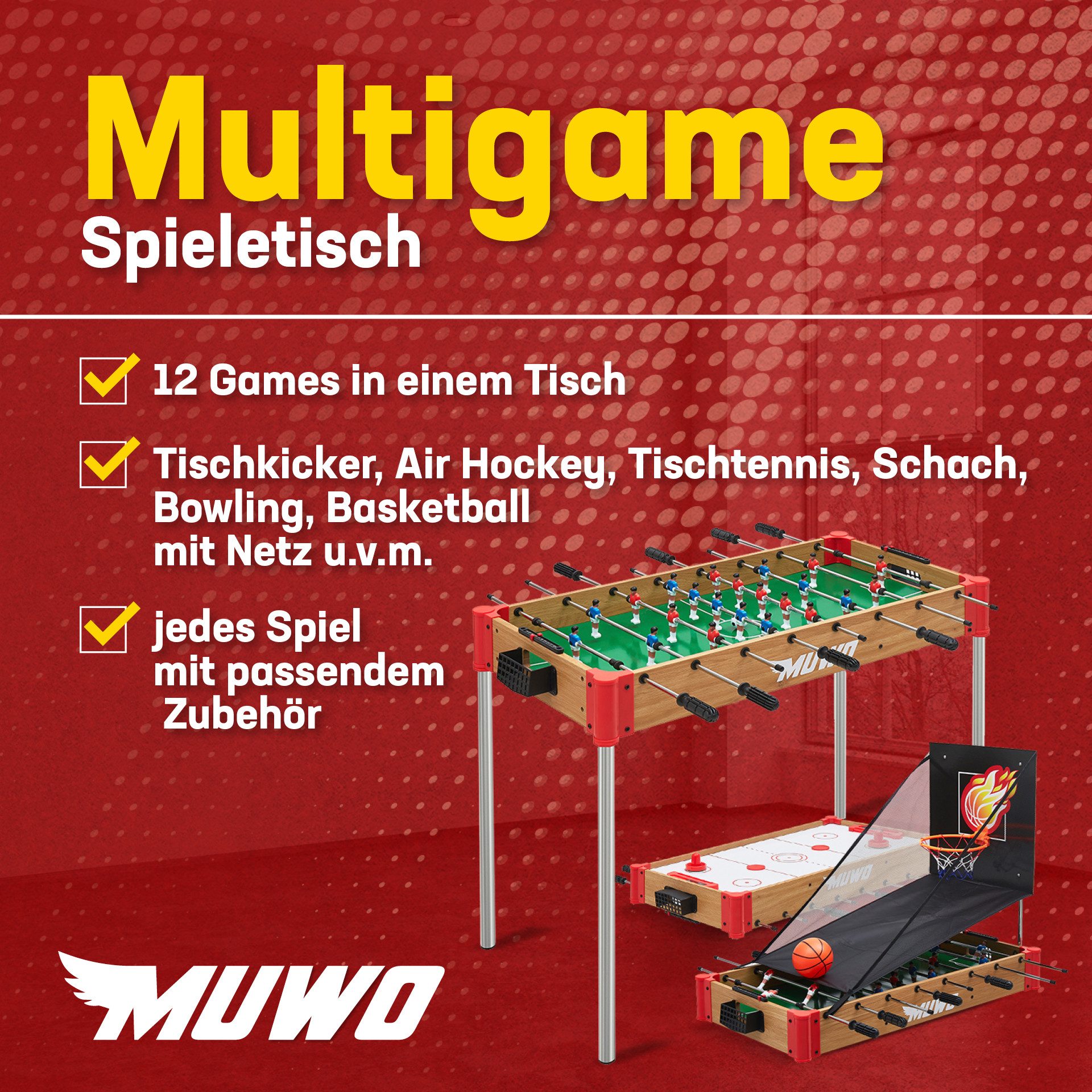 MUWO Spieltisch "Masterplay", (12-tlg) günstig online kaufen