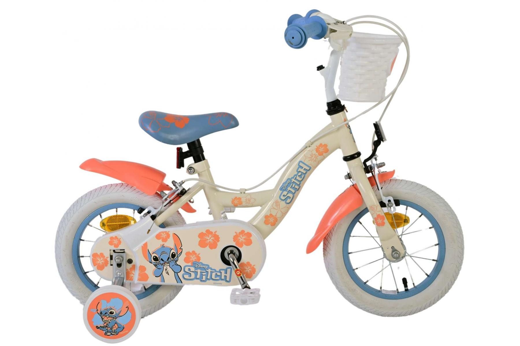 Kinderfahrrad Volare Disney Stitch Kinderfahrrad für Mädchen - 12 Zoll in Creme