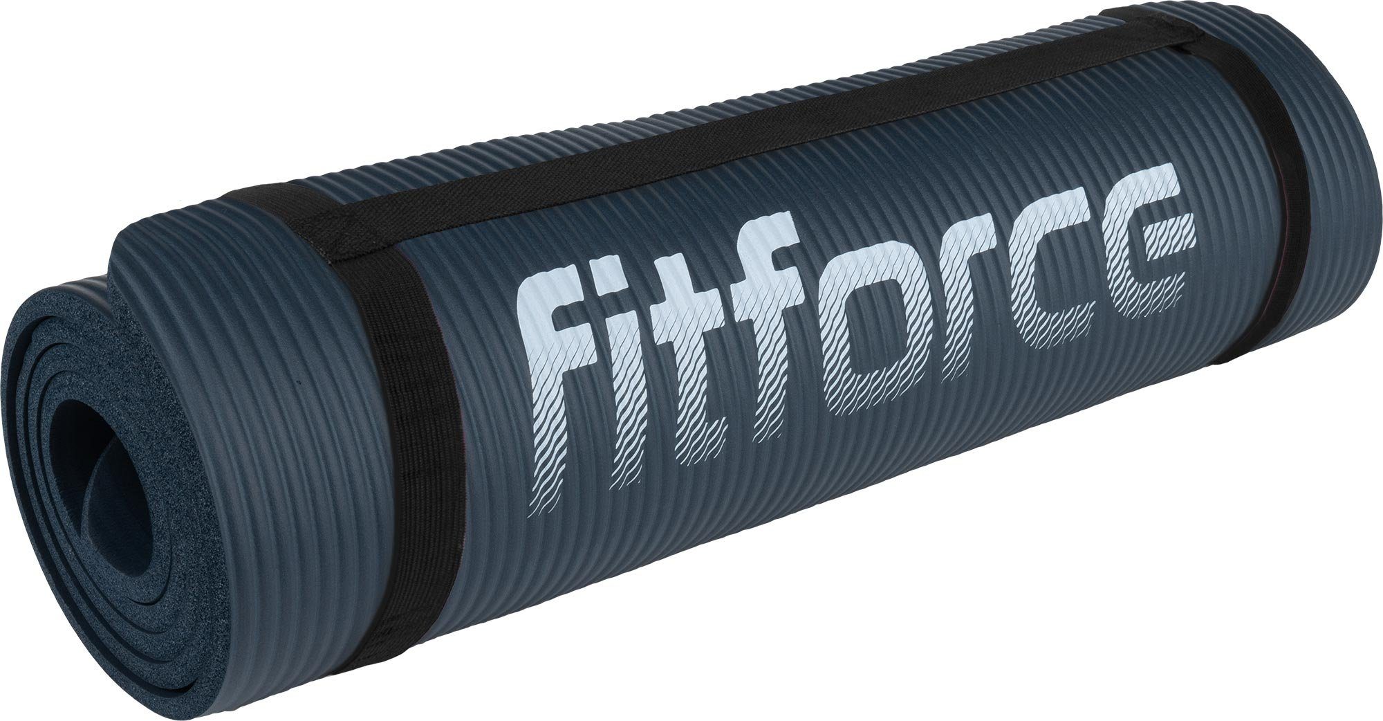 Fitforce Gymnastikmatte Fitforce Comfort Gymnastikmatte EVA Matte 180x60x1cm blau, wasserabweisend, schmutzresistent