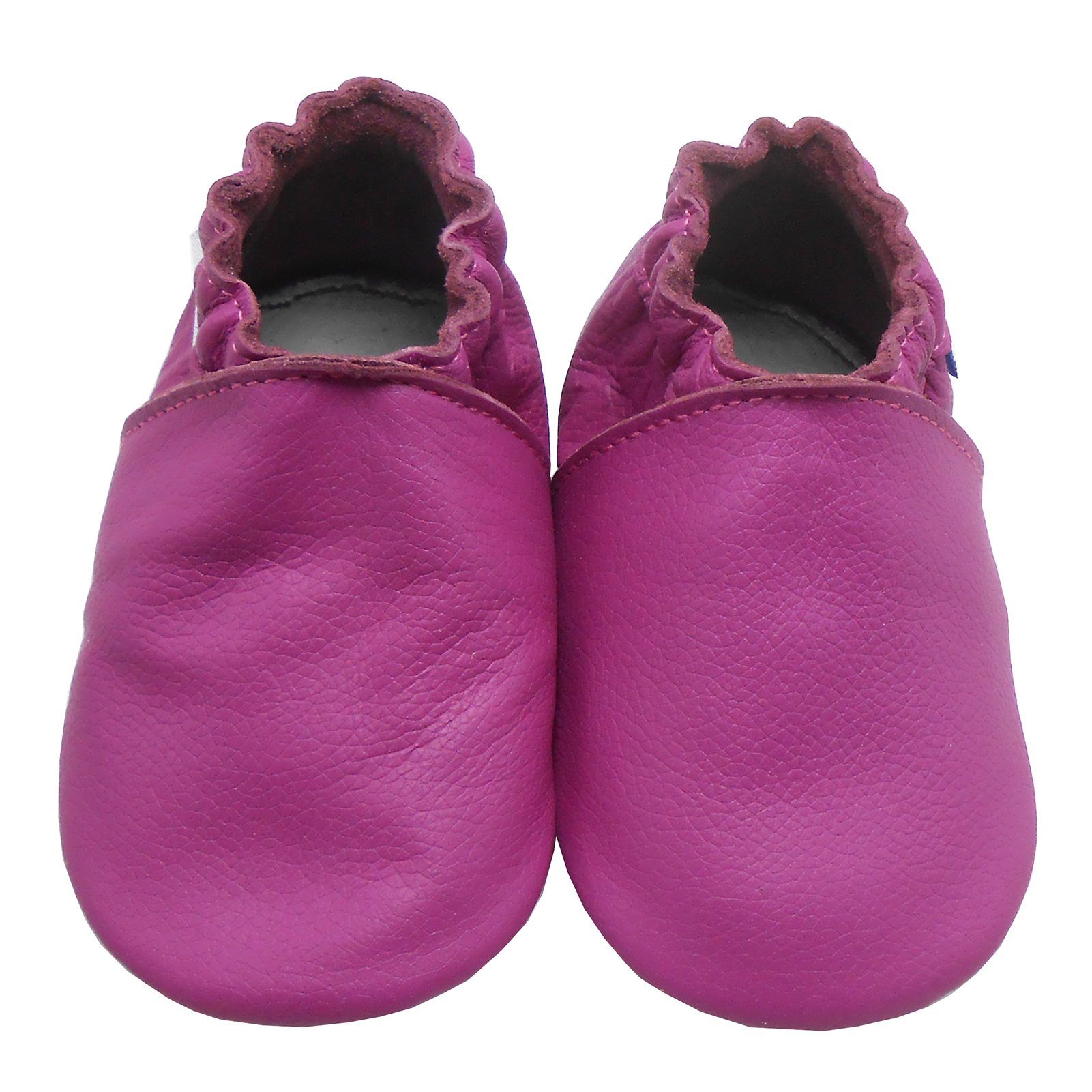 Yihakids Weiche Leder Пінетки Baby Ходунки Lederpuschen Lila Lauflernschuh 100% Leder