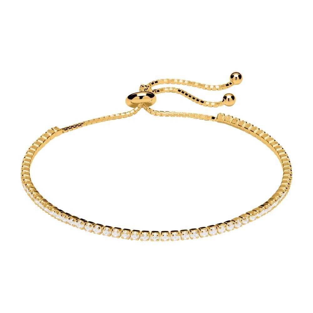 Silberarmband JEWLIX Armband 925er Silber vergoldet Zirkonia SB0295