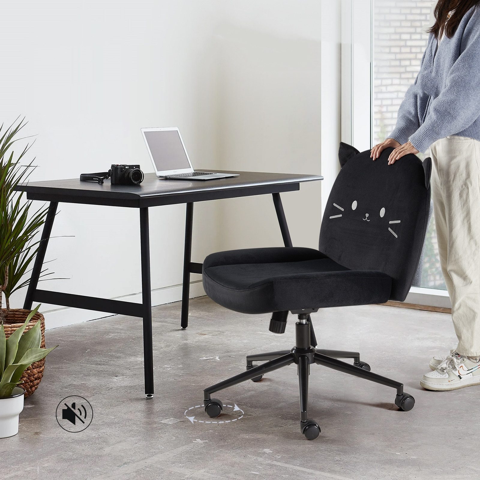 Intimate WM Heart Bürostuhl ohne Armlehne, Ergonomischer Drehstuhl mit Roll günstig online kaufen