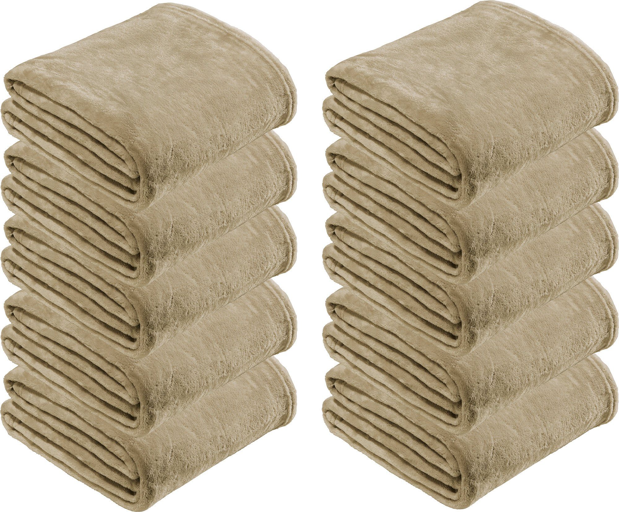 Wohndecke Wohndecke 10er-Pack "Amarillo", REDBEST, Fleece Uni