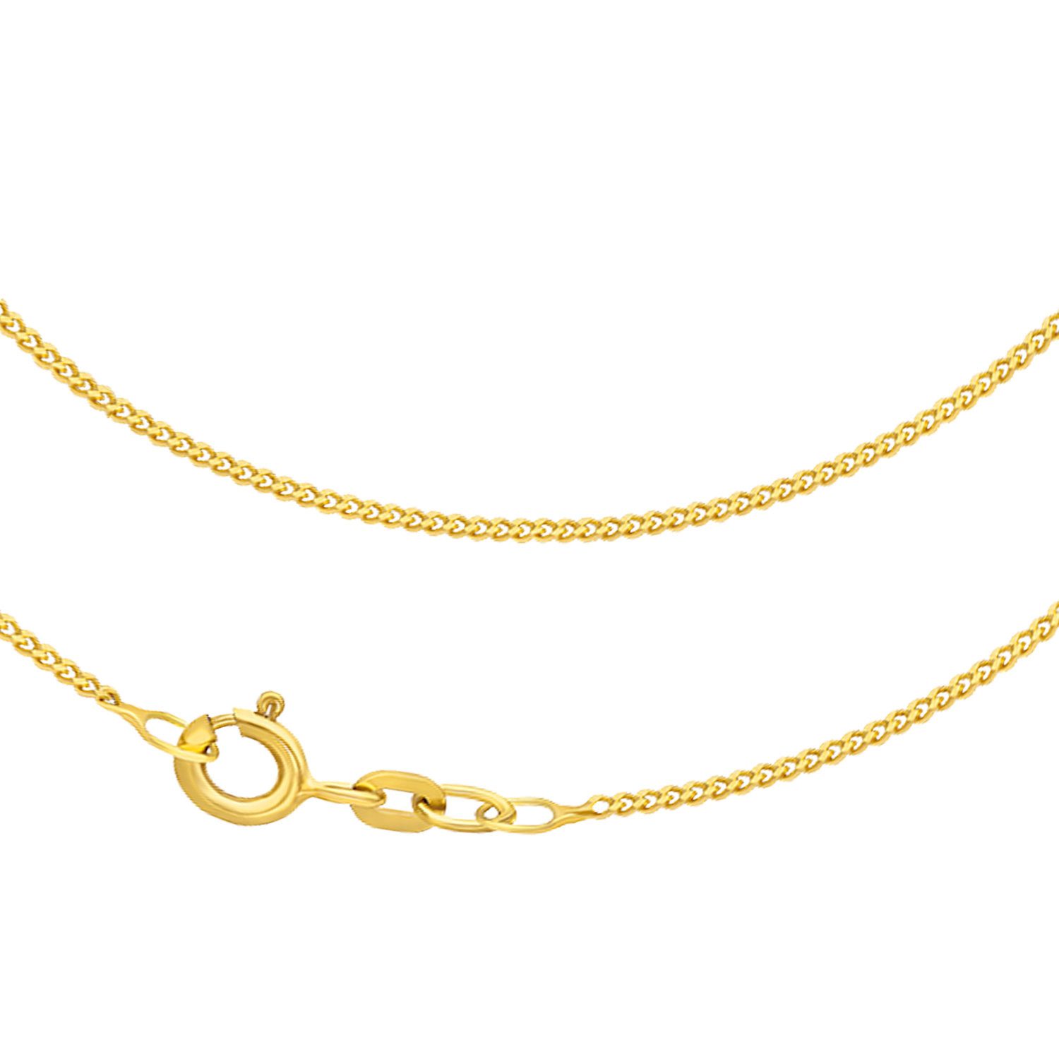 Goldkette JB Edle Goldkette Panzerkette 585 - 14 K Gold 1,4 mm 45 cm
