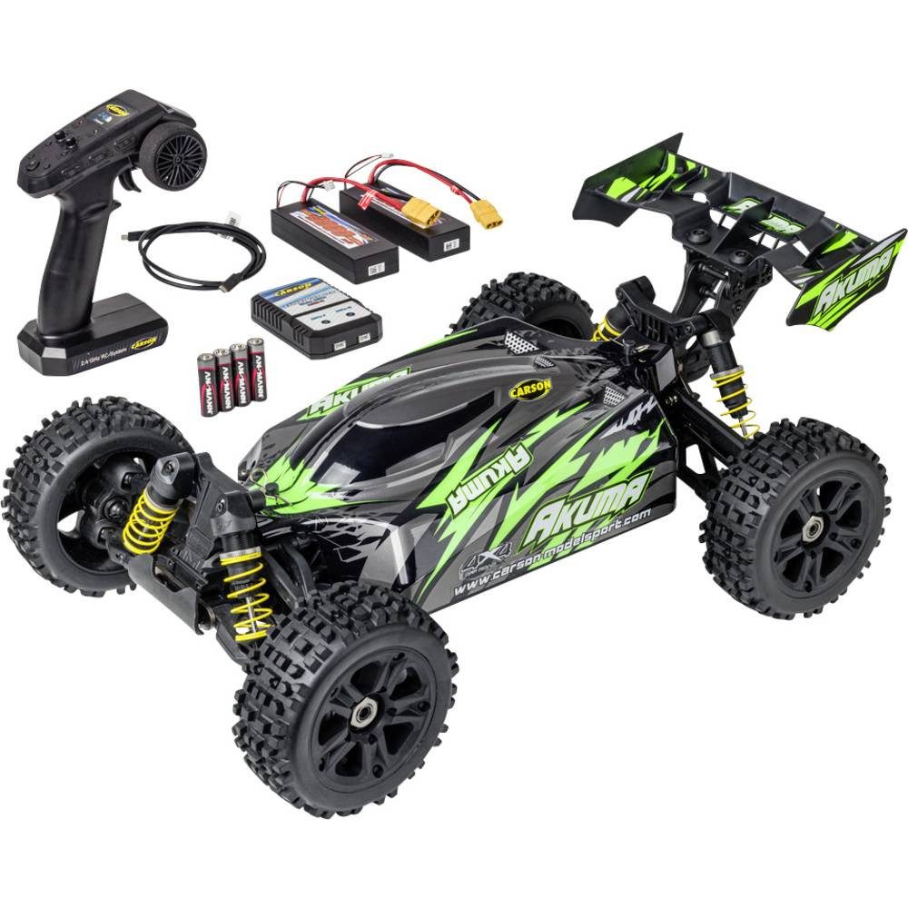 CARSON RC-Auto Akuma Buggy RTR Grün Brushless 1:8 RC Modellauto Buggy Allradantrieb