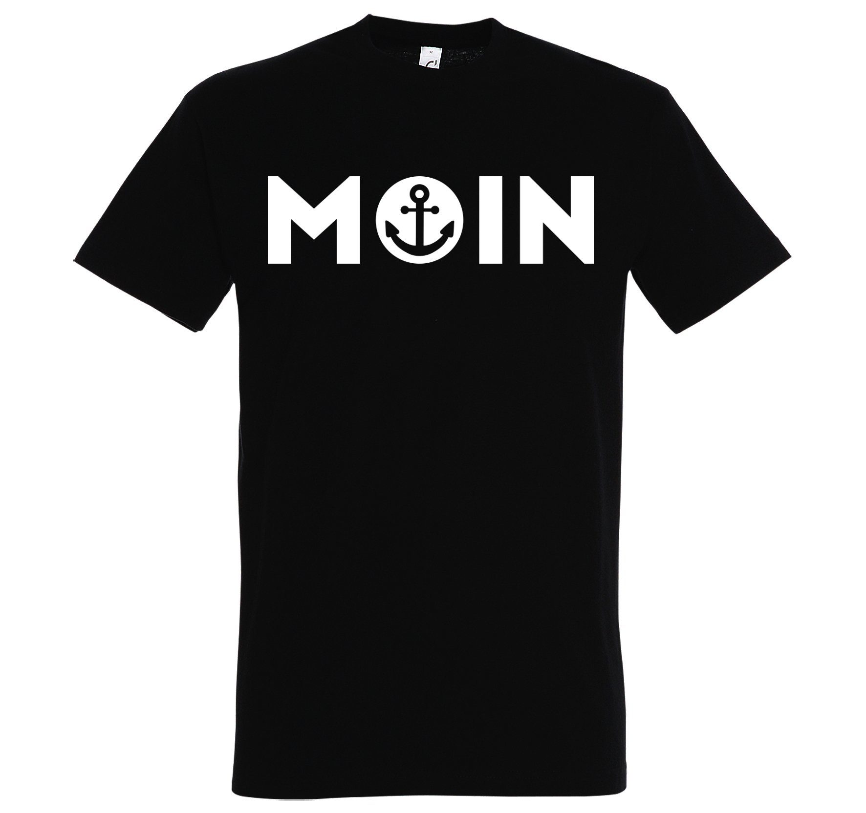 Youth Designz Print-Shirt Moin Logo Herren T-Shirt Anker Spruch mit modischem Aufdruck Schwarz