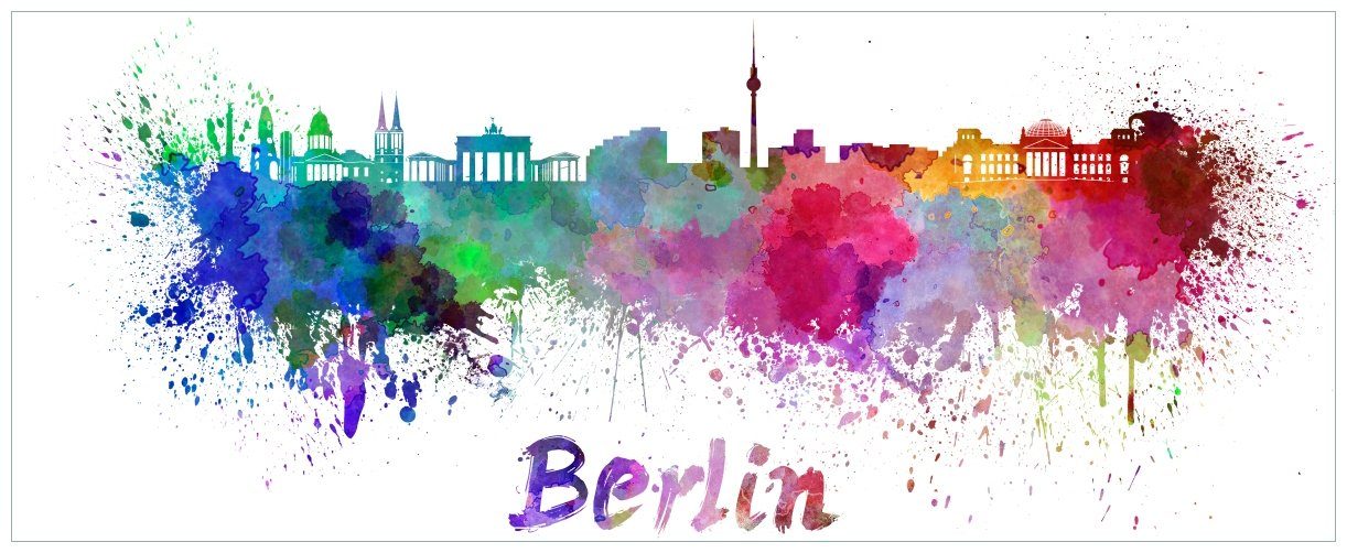 Wallario Poster, Städte als Aquarell - günstig online kaufen