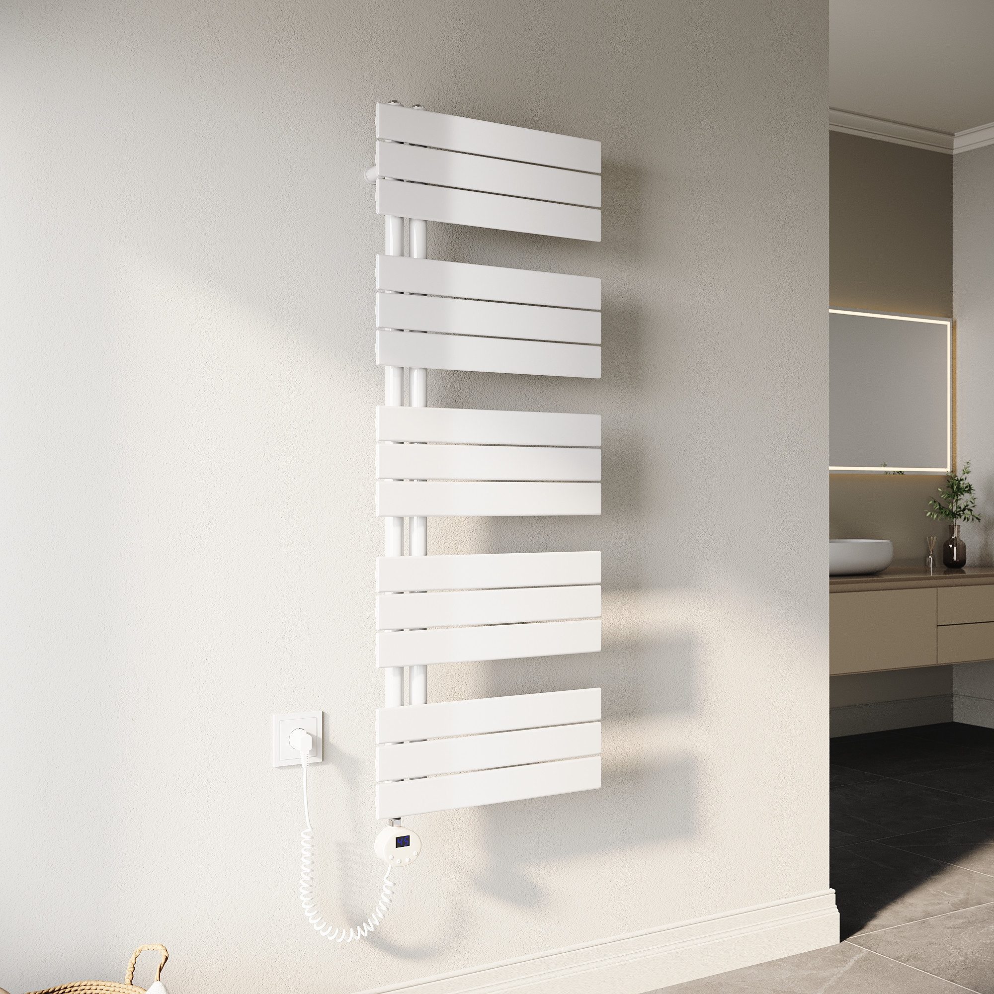 SONNI Designheizkörper Handtuchwärmer mit Heizung, programmierbarer Zeit un günstig online kaufen