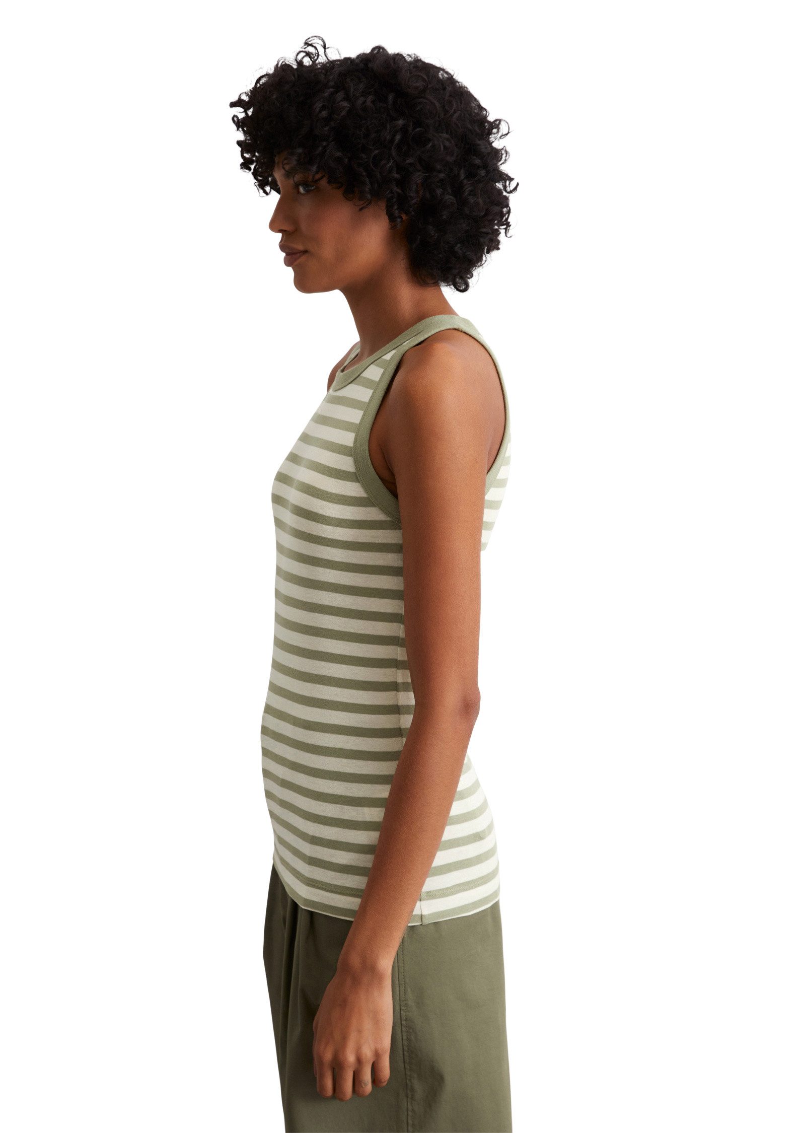 Marc O'Polo T-Shirt aus Organic-Cotton-Rib-Jersey günstig online kaufen