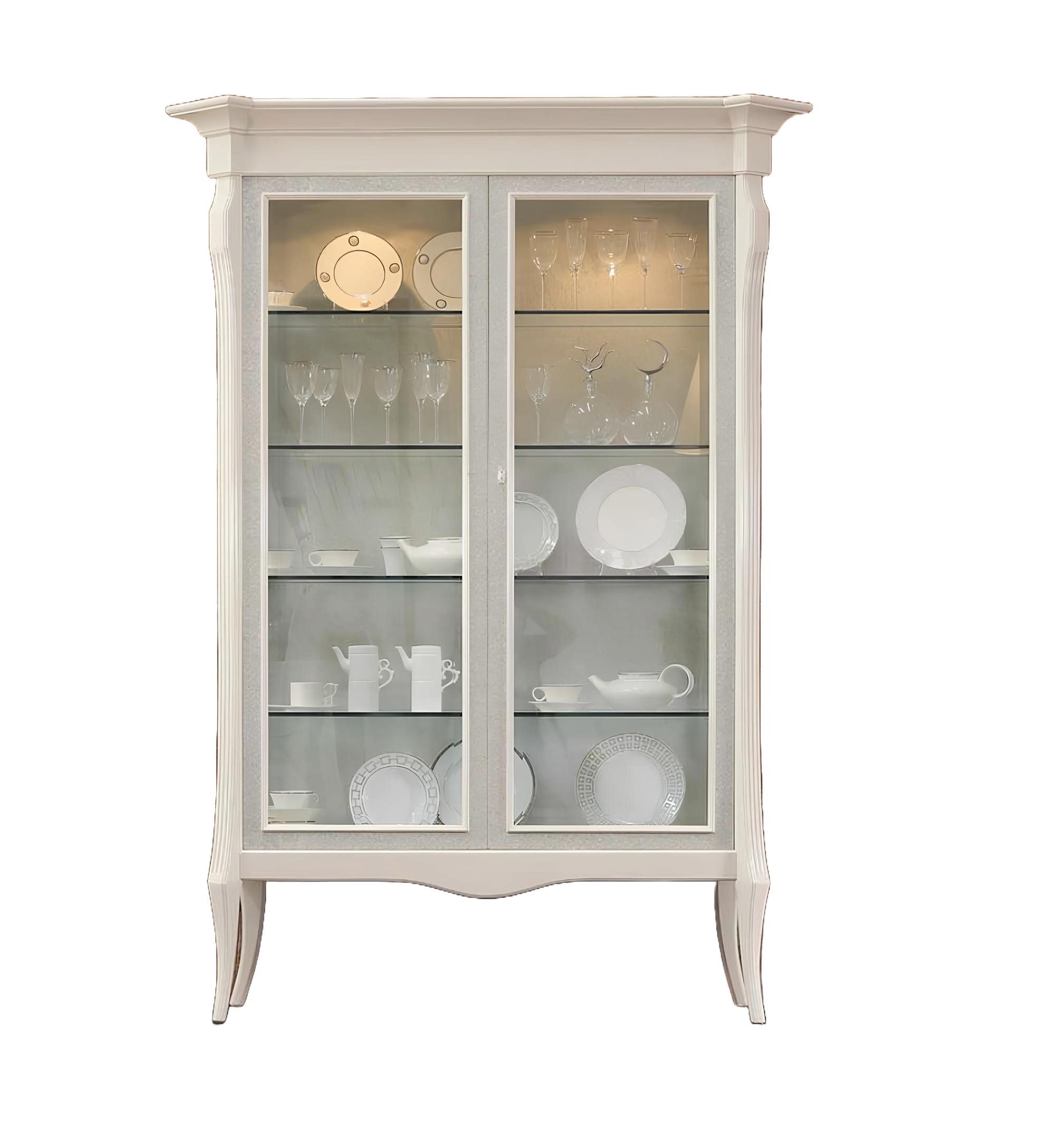 Xlmoebel Vitrine Hochwertige Vitrine mit Türen Schränken - Schrank für das Wohnzimmer (Vitrine) Hergestellt in Europa