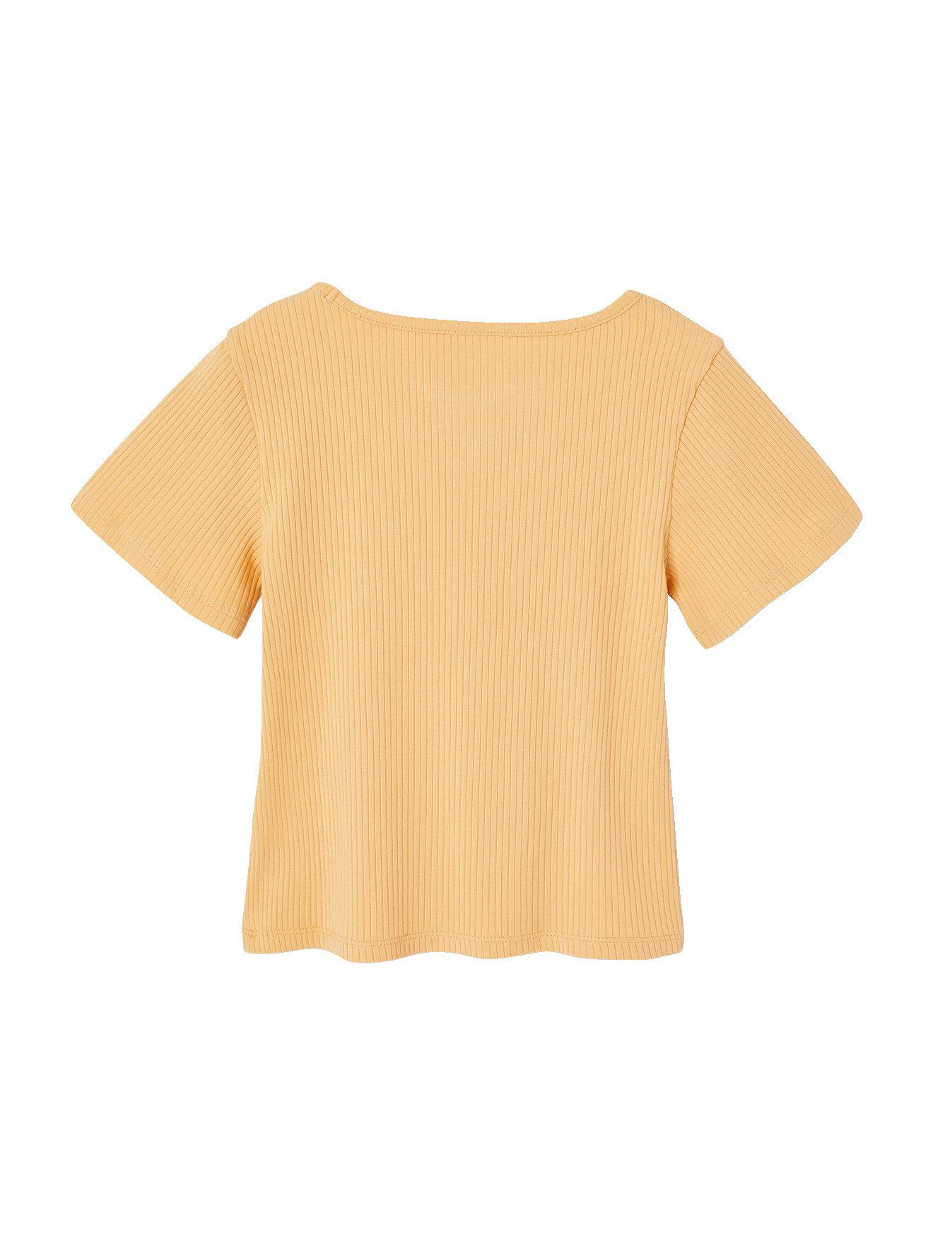 vertbaudet Kurzarmshirt T?Shirt Mädchen mit Zierschleife am Hals