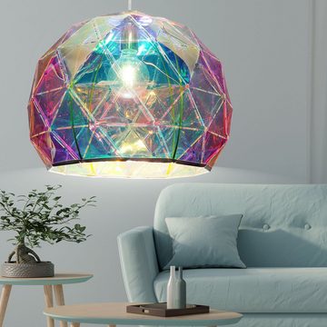 etc-shop Kugelleuchte, Leuchtmittel nicht inklusive, Design Hänge Decken Lampe multicolor Wohn Ess Zimmer Beleuchtung